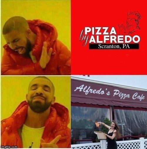 Pizza by Alfredo!? r/DunderMifflin
