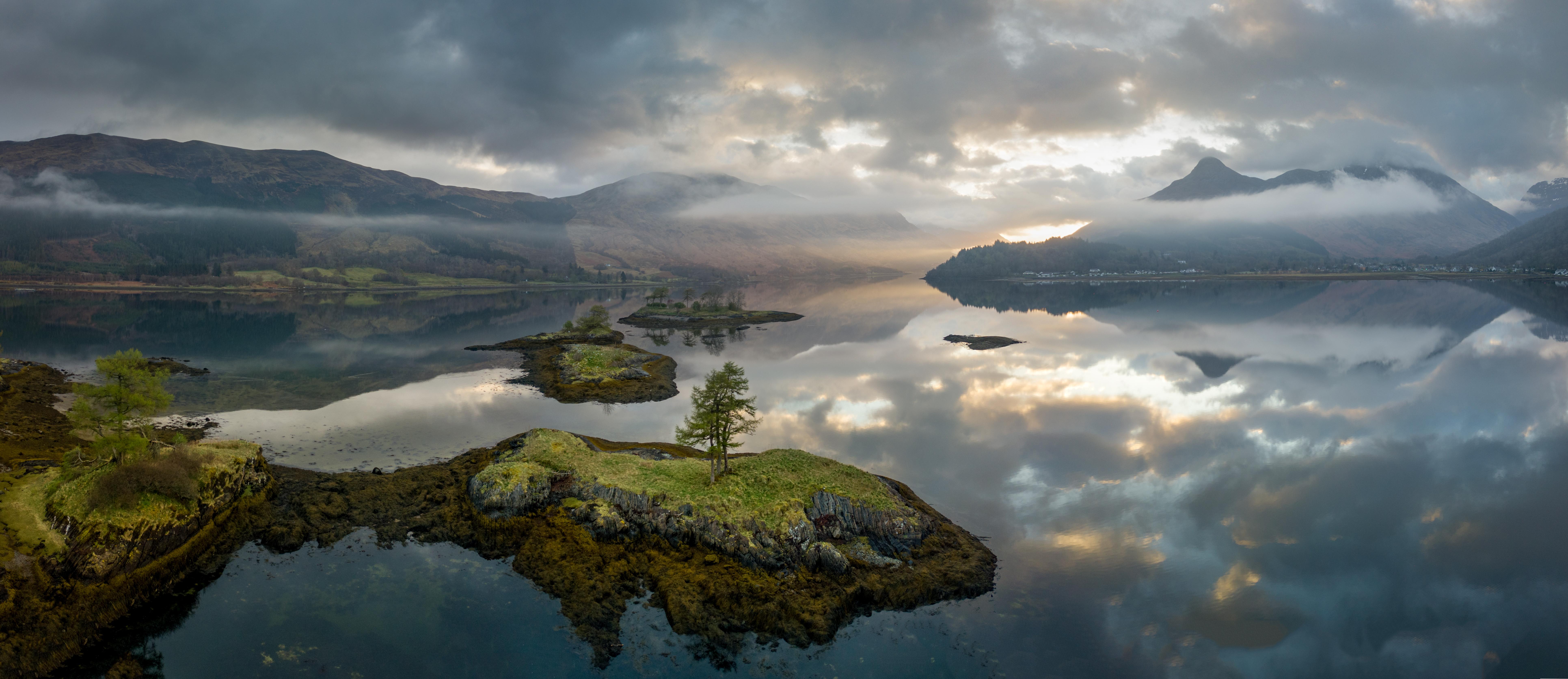 Loch Leven, Scotland [7724x3344][OC] : EarthPorn