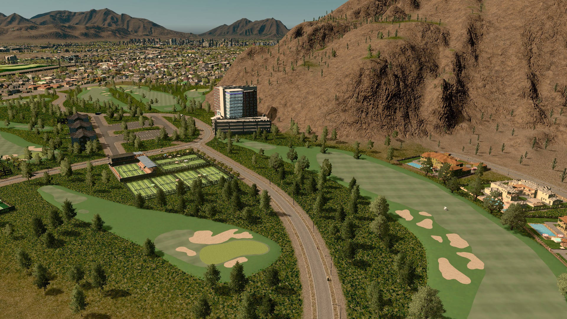 Upper class golf course community and resort. r/CitiesSkylines