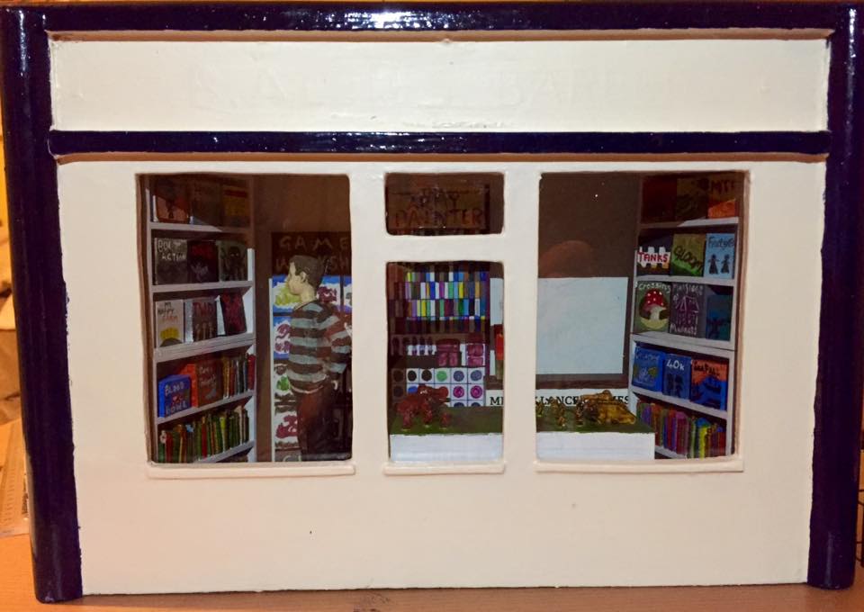Miniature shop for the local model village with the front on, we still