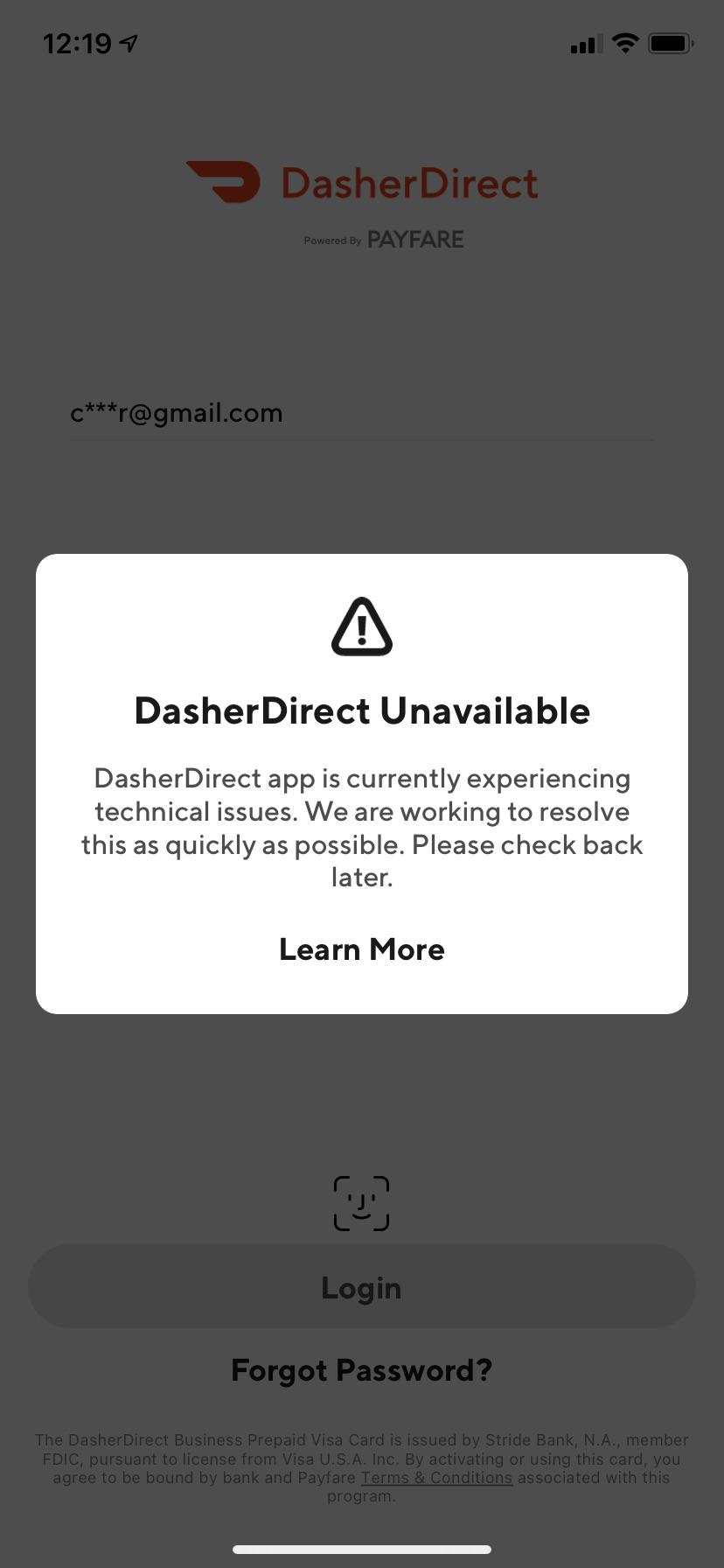 Dasher Direct. Is anyone else having this message pop up? r/doordash