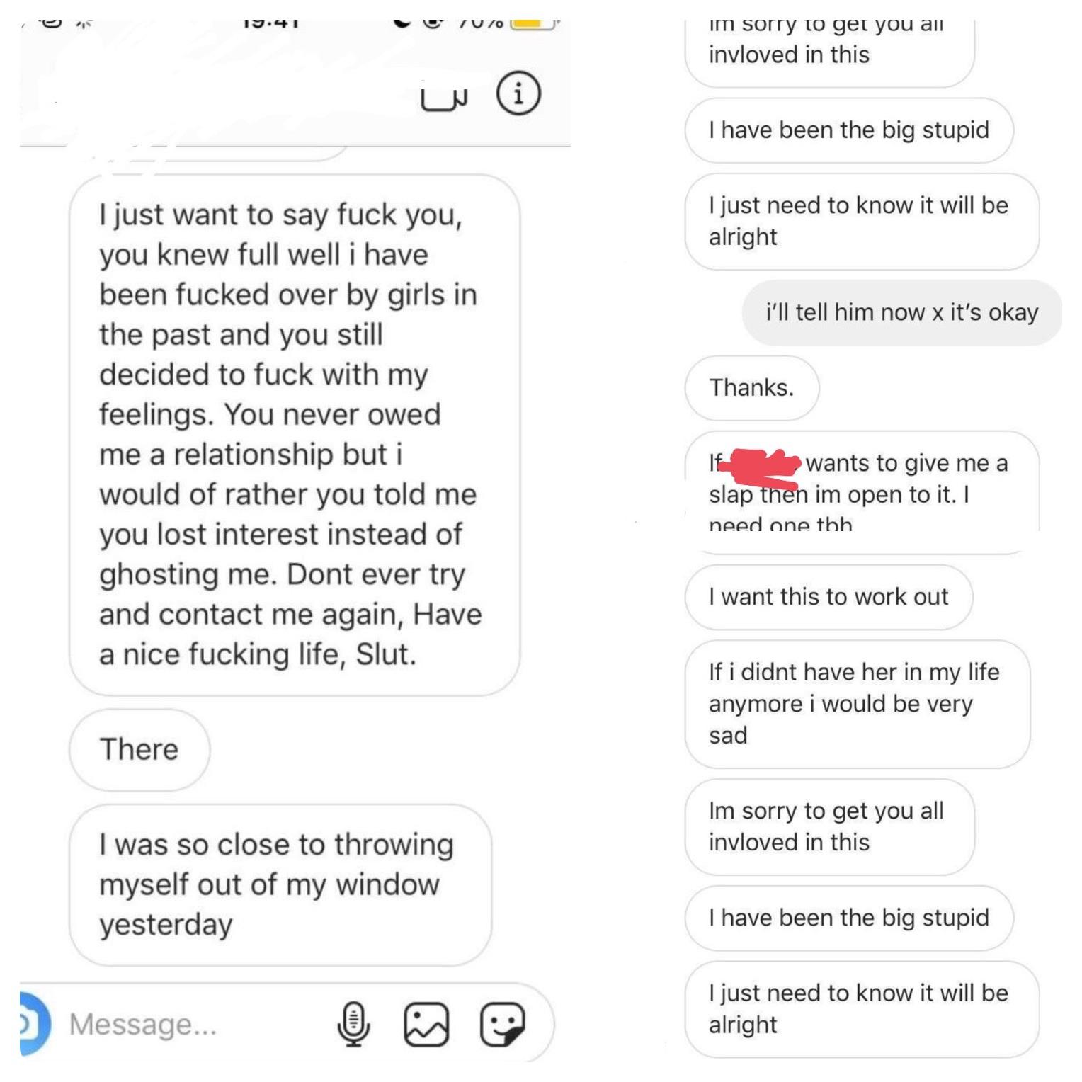 Guy from my college sent this to a girl then messaged her friend to