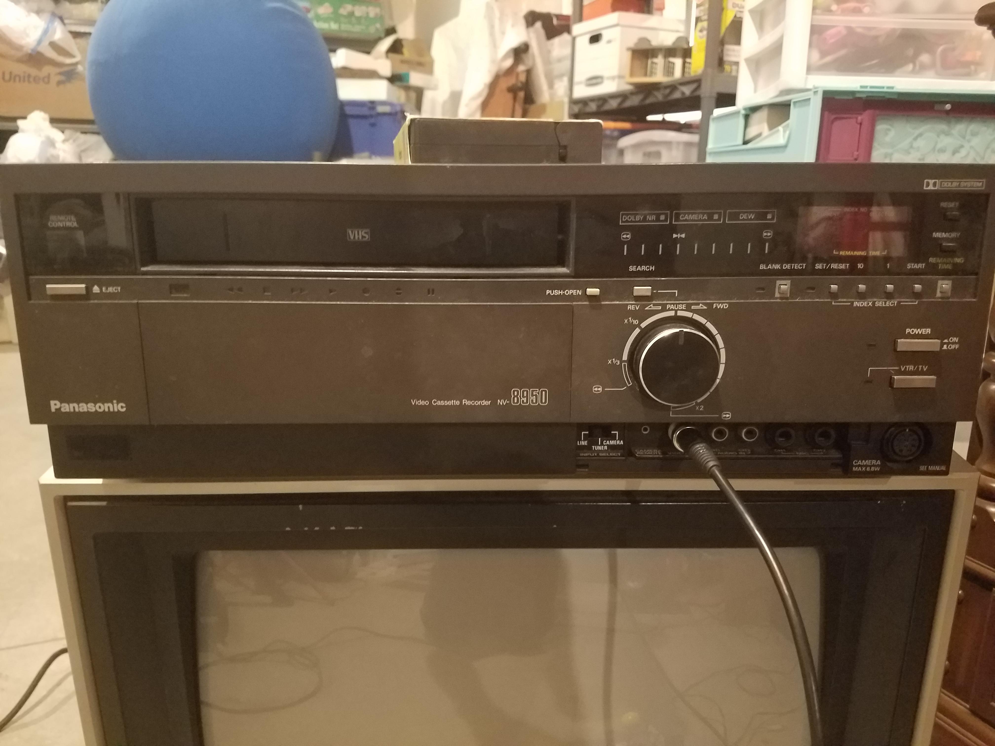 New VHS deck I picked up. Panasonic NV8950 from 1982. Needs work. r/VHS