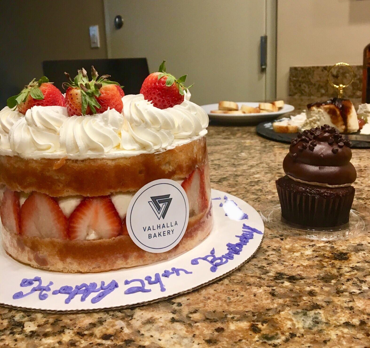 Beautiful and delicious strawberry short cake from Valhalla bakery