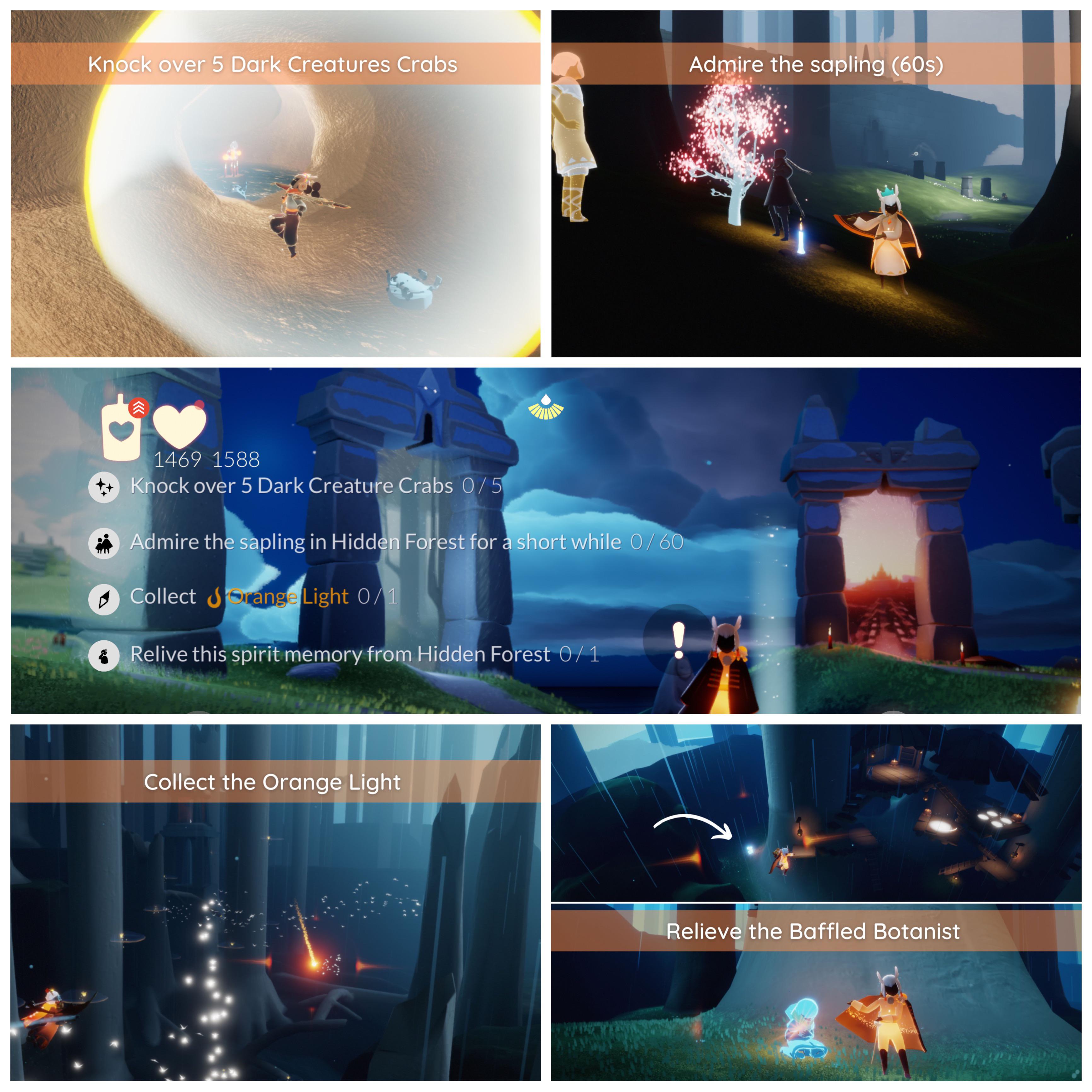 Dailies September 27th 🌳 HF 📍1. Knock over 5 Dark Creature Crabs 🦀 use