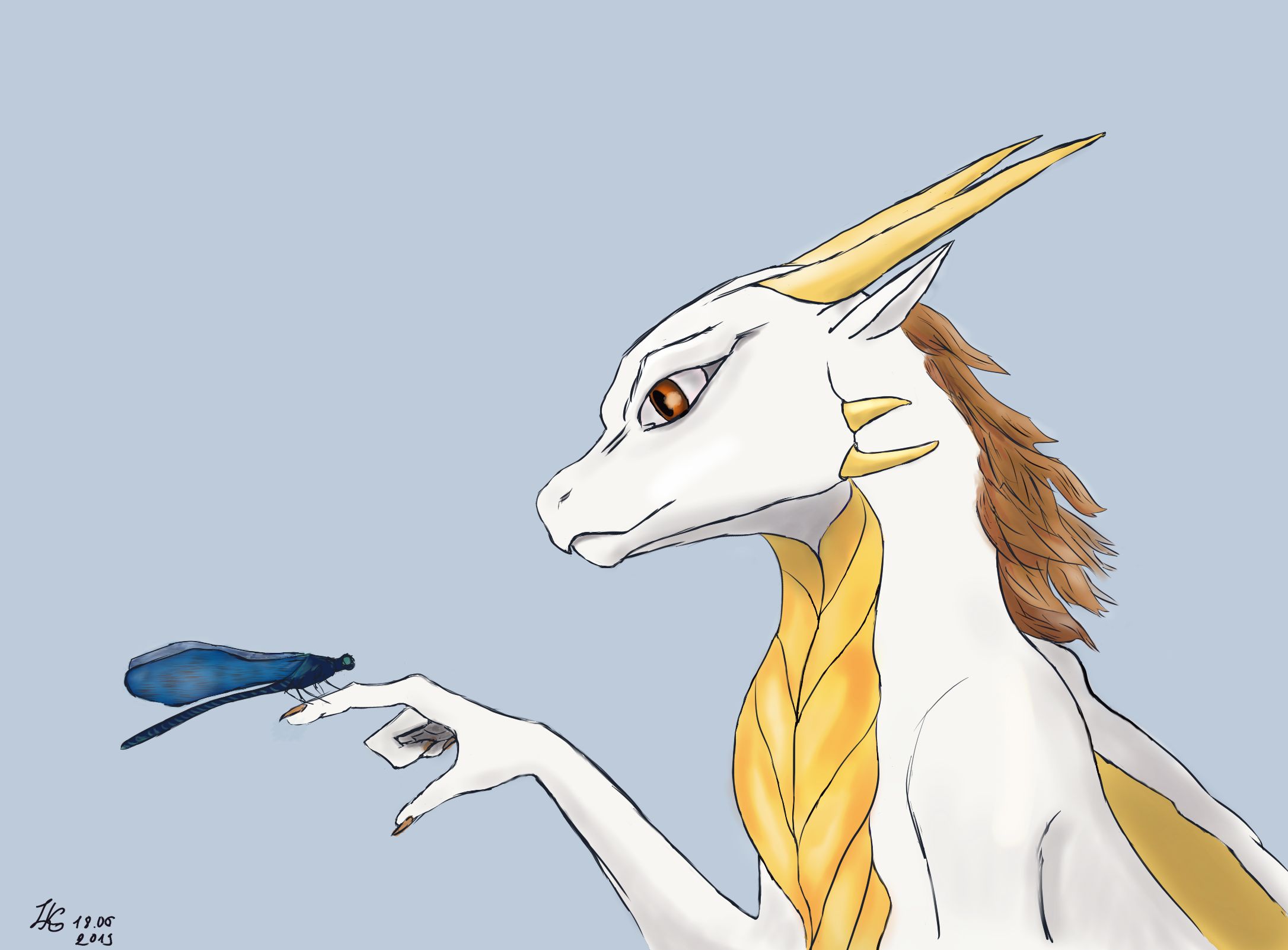 Beginner here and slowly learning to draw in Krita. Done for a friend