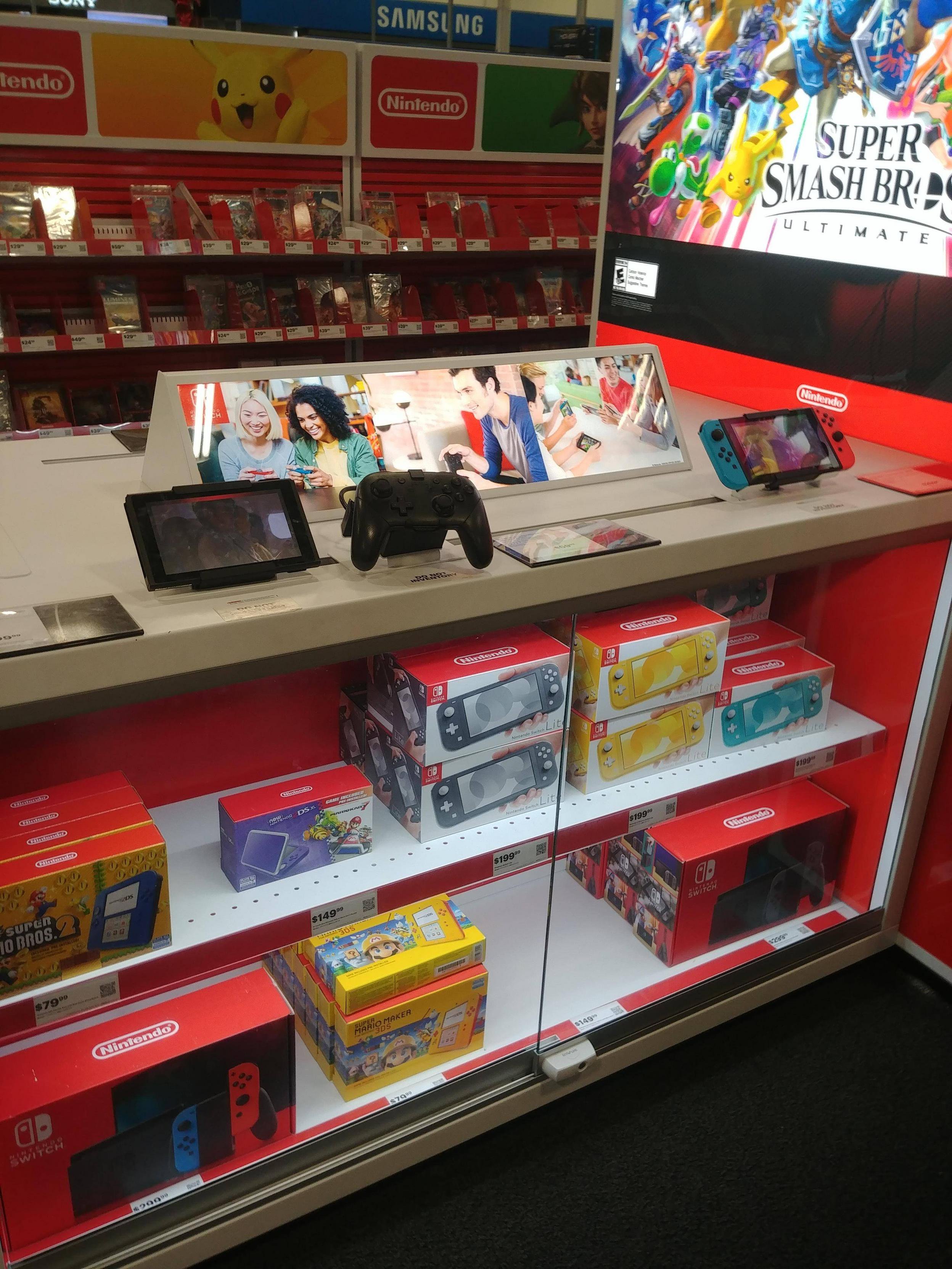 Here's a literal picture of Nintendo Switch section at best buy that