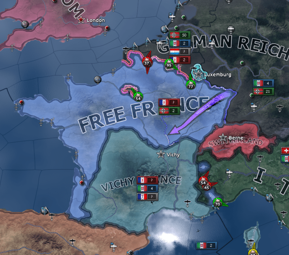 I formed Vichy France faster than the French could surrender. r/hoi4