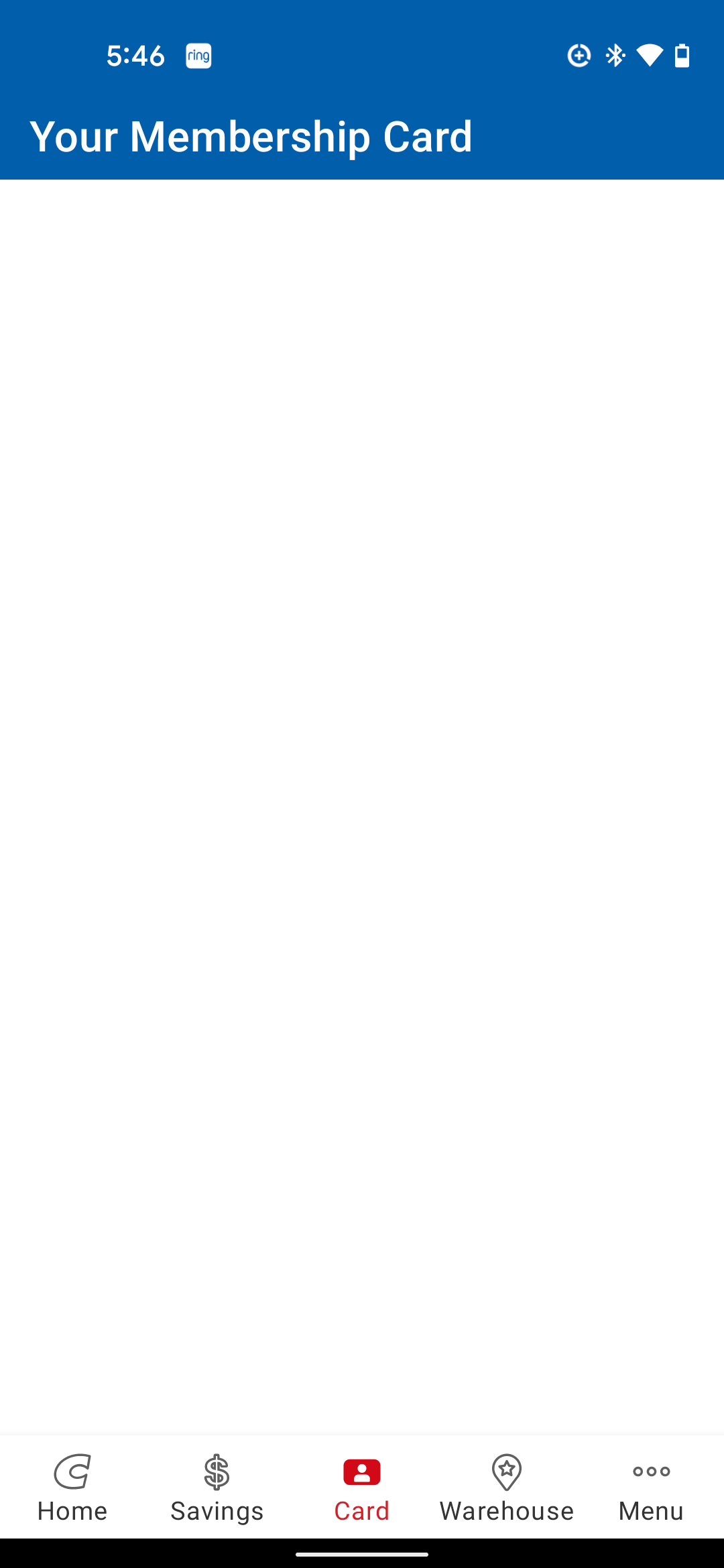 My Membership Card using the latest version of the Costco app. Anyone