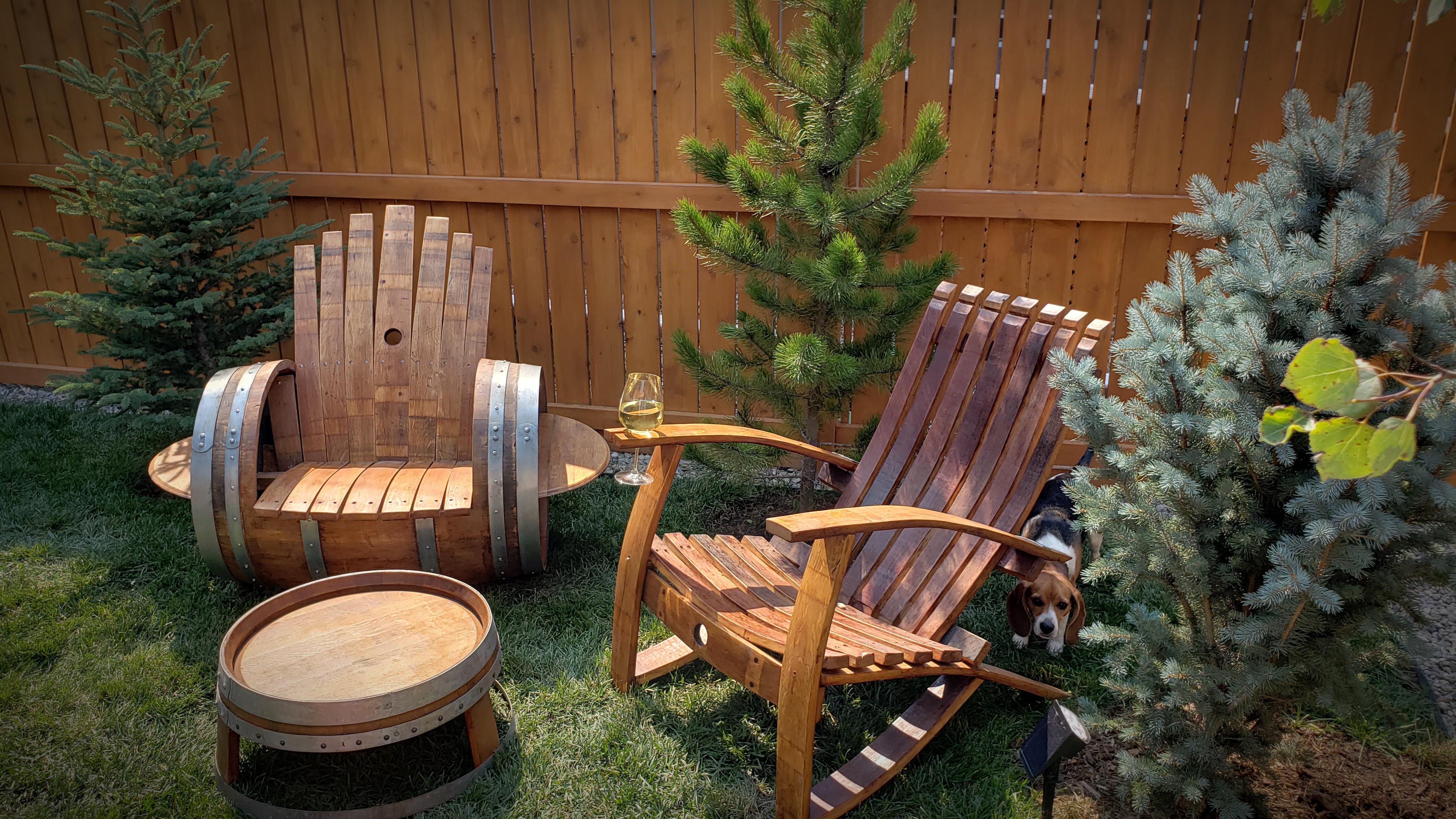 I bought two old wine barrels and made this beagle approved garden