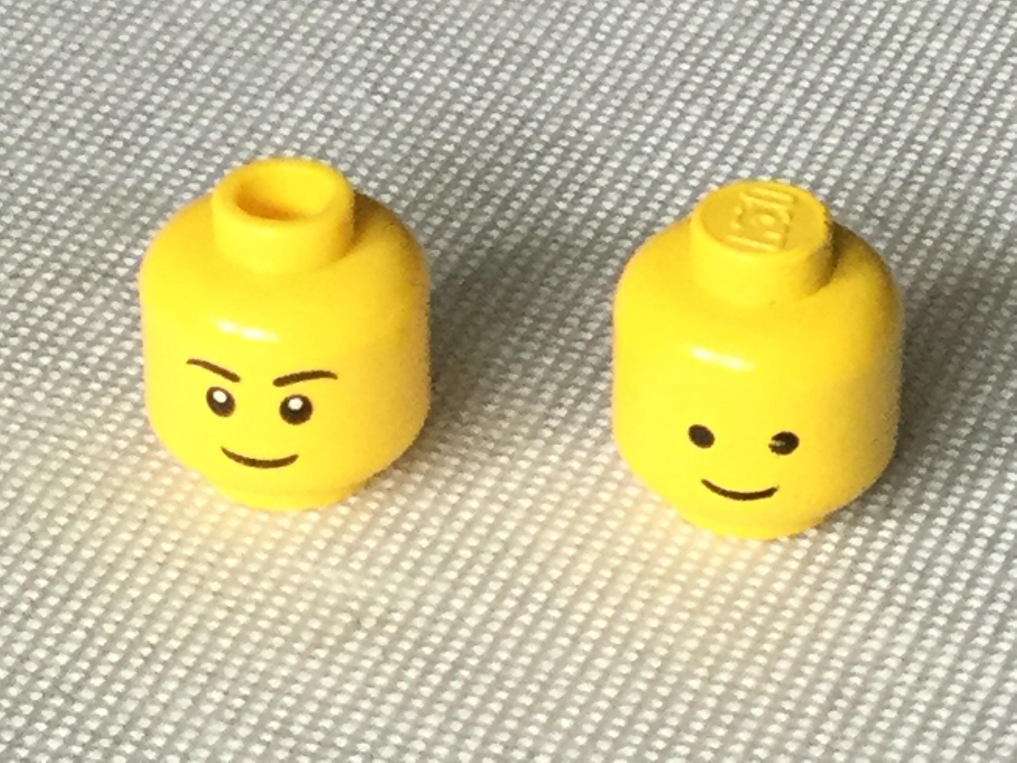 A comparison of a old basic LEGO head to a new basic one. r/lego