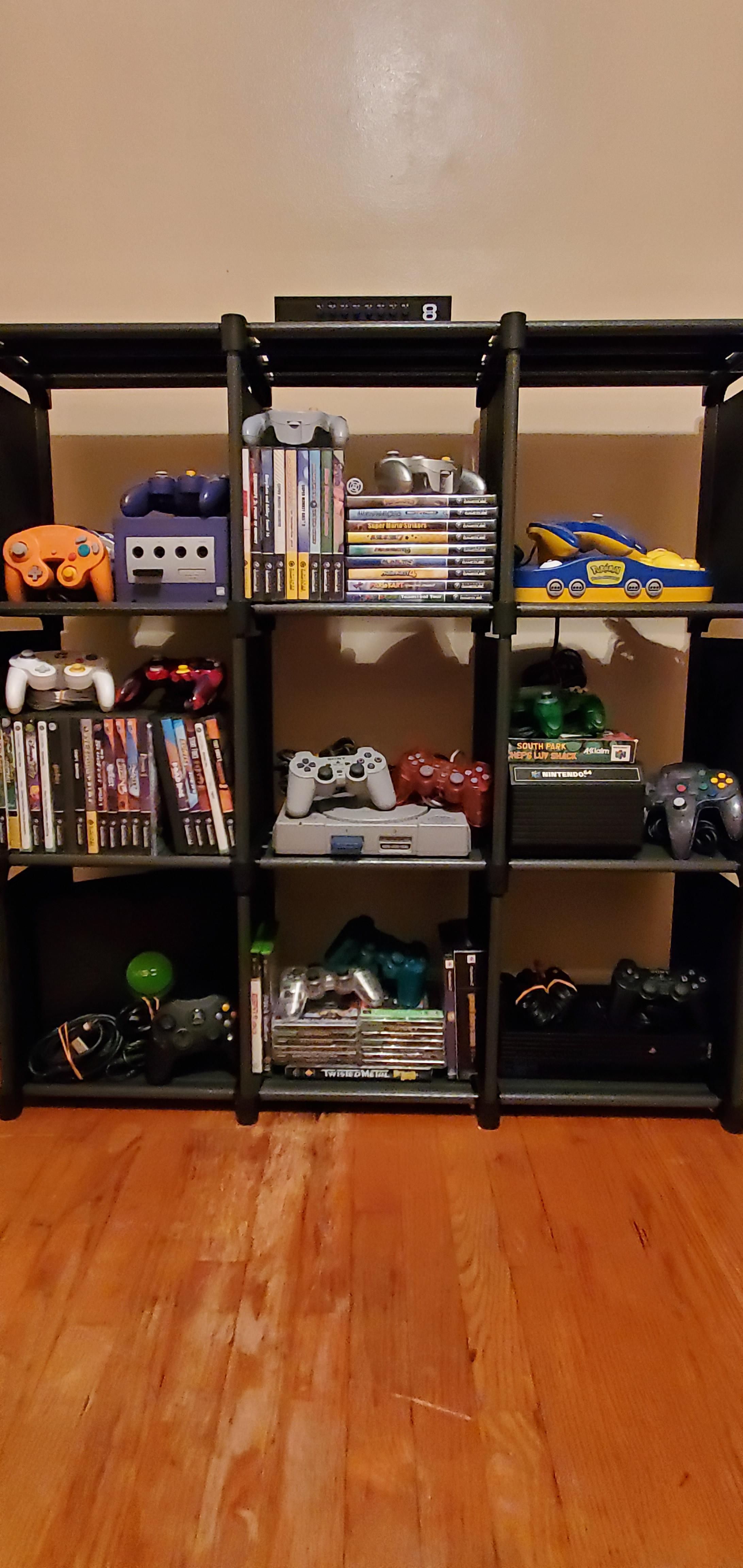 Finally set up a shelf to hold most of my retro games/consoles