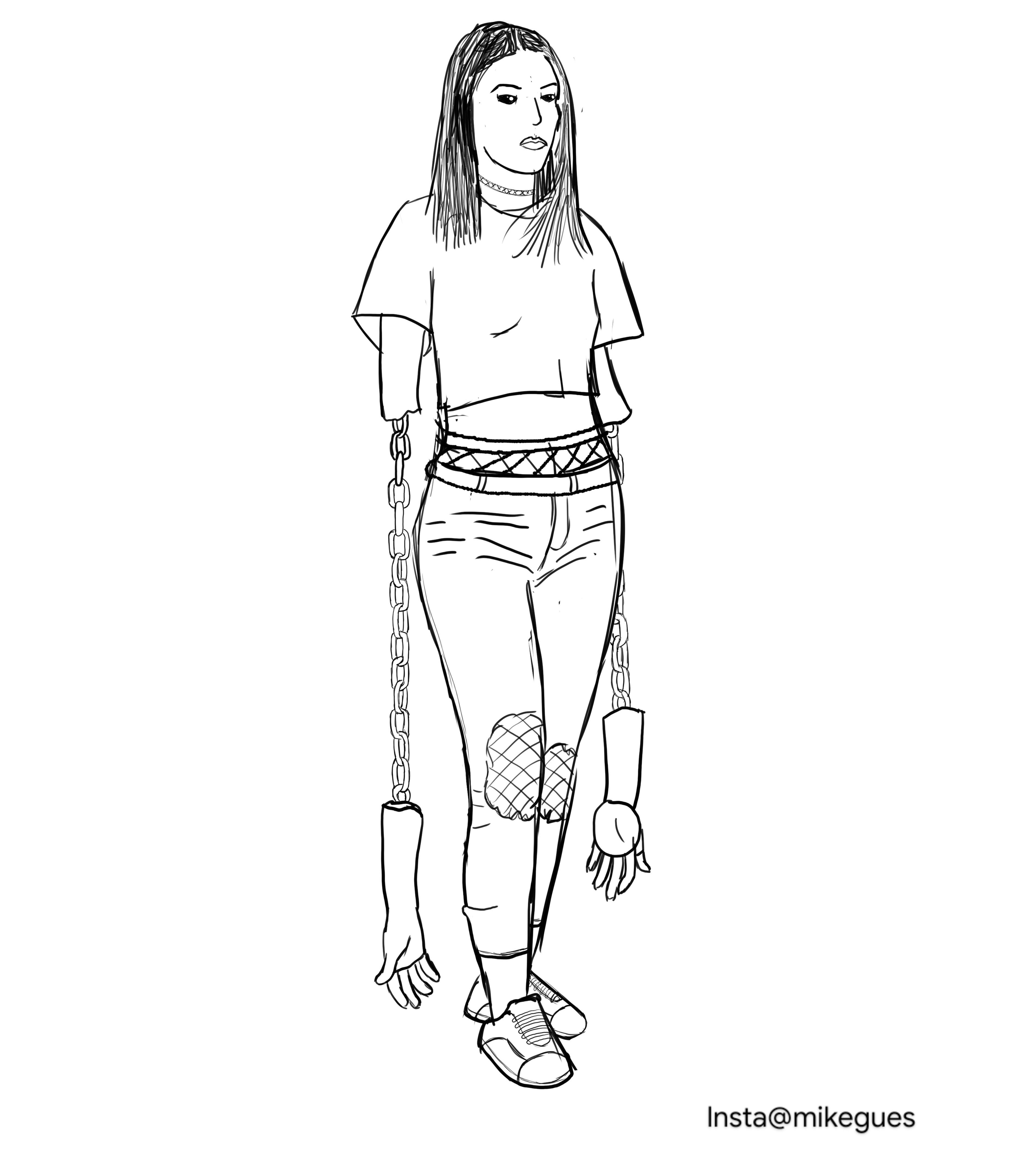 "Chain Girl" Hope you guys like this rough concept art I've been