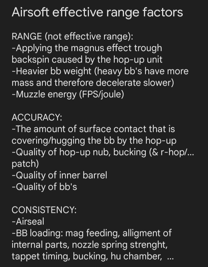 Is my understanding of the factors of effective range correct? Or am I