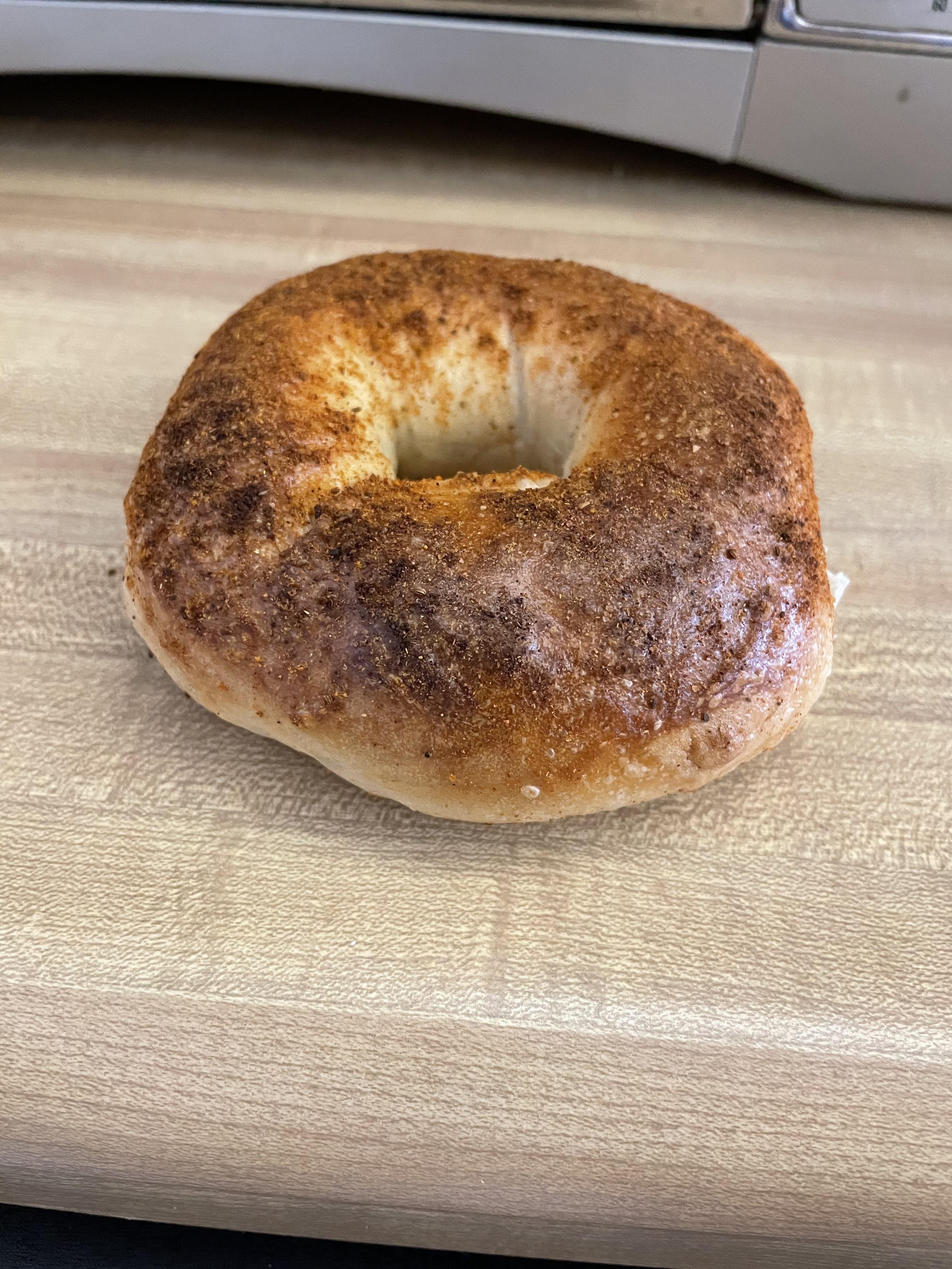 Old bay bagel acquired in Maryland. Tell me how to feel. r/newjersey