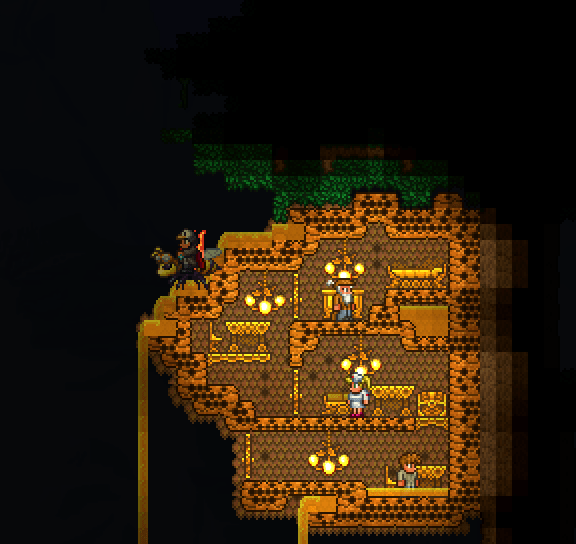 First time trying something new. Bee Hive building :D : r/Terraria
