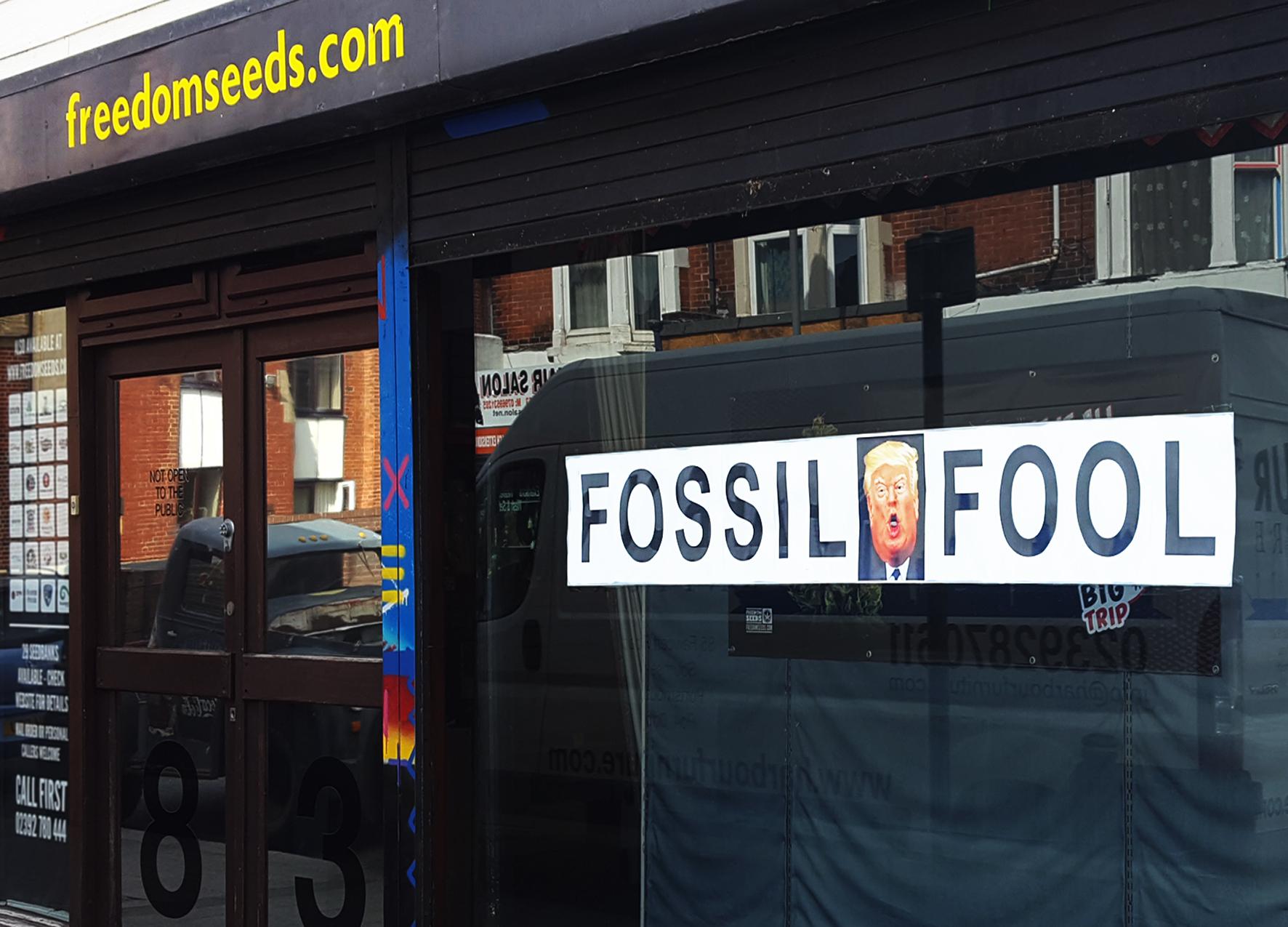 Freedom Seeds shop window. Fawcett Road, Southsea, Portsmouth r