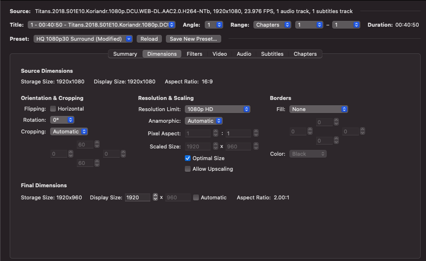 Setting a bitrate limit when using constant quality handbrake
