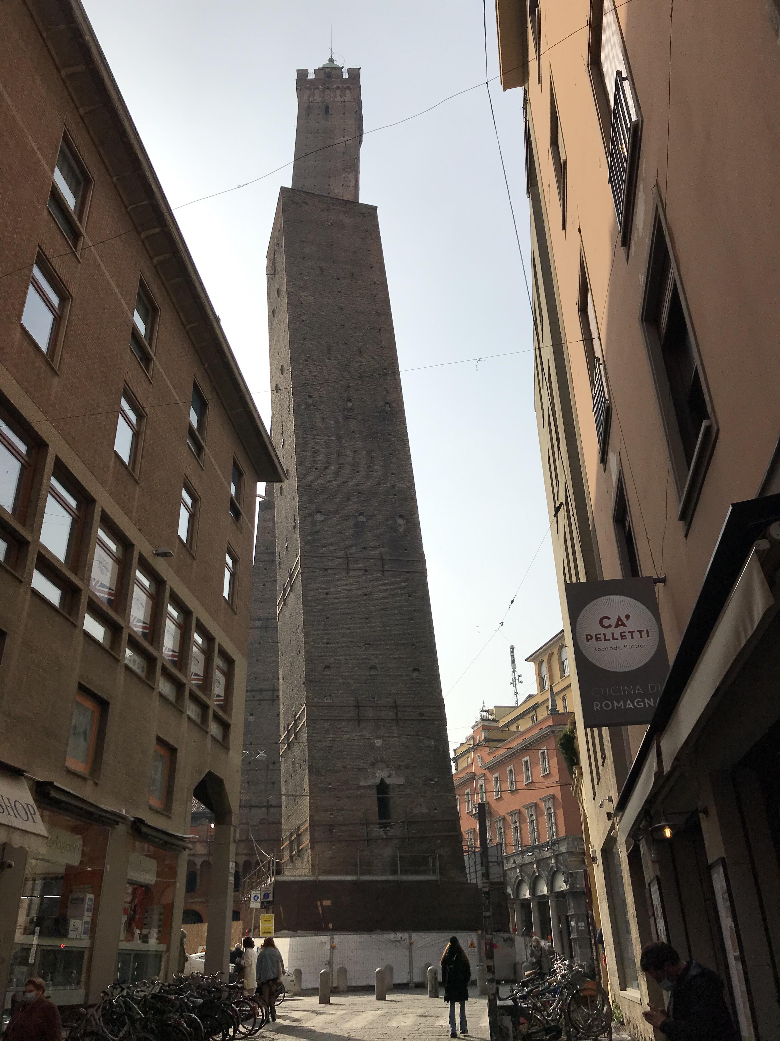 These leaning towers I took a picture of in Bologna, Italy (OC) pics