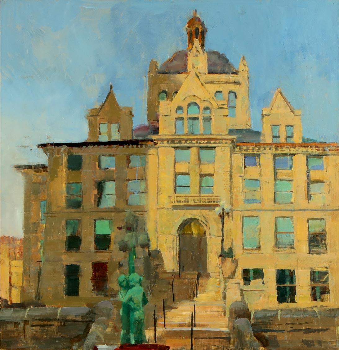 Recent commission painting of Lexington's courthouse. This is going to