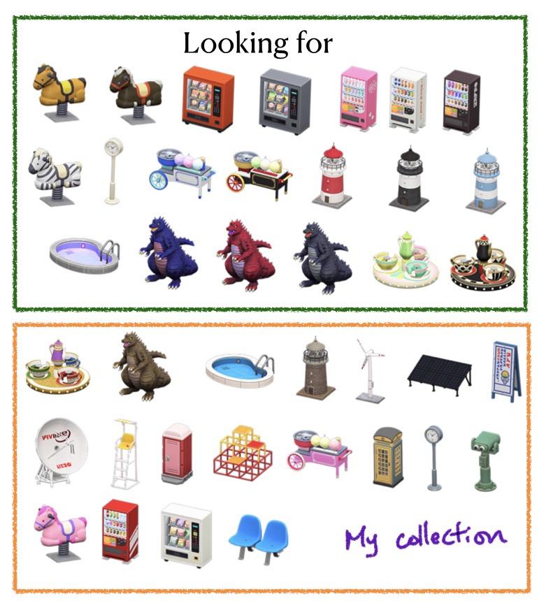 Anyone want to trade nook miles furniture items for different colour