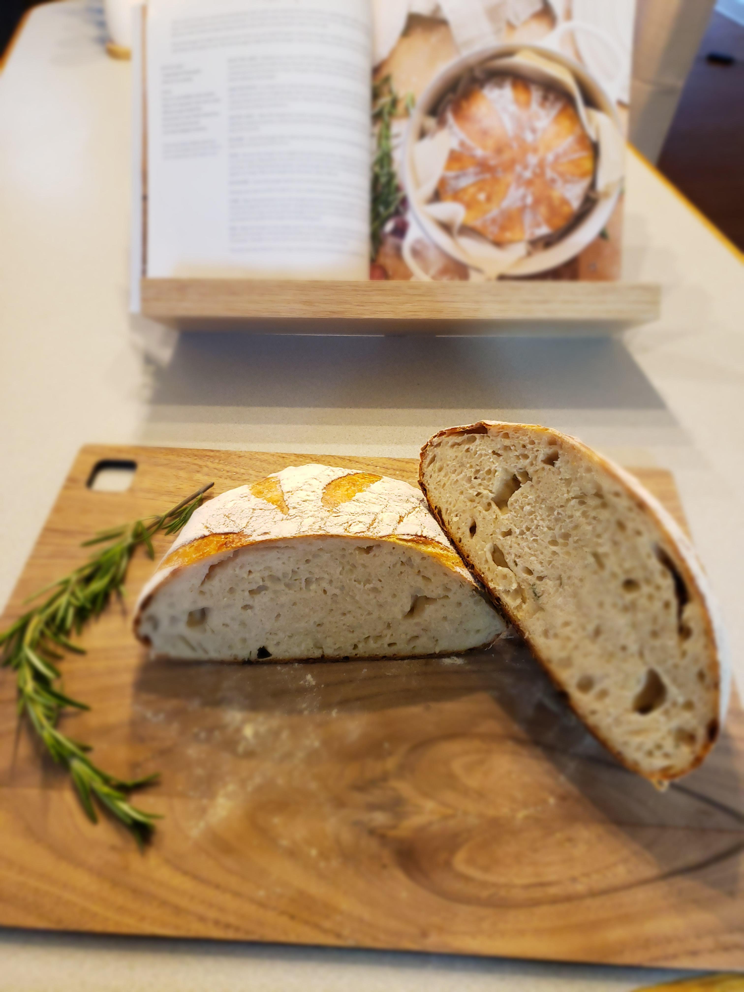 Roasted garlic with rosemary sourdough! (recipe by Emilie Raffa) r