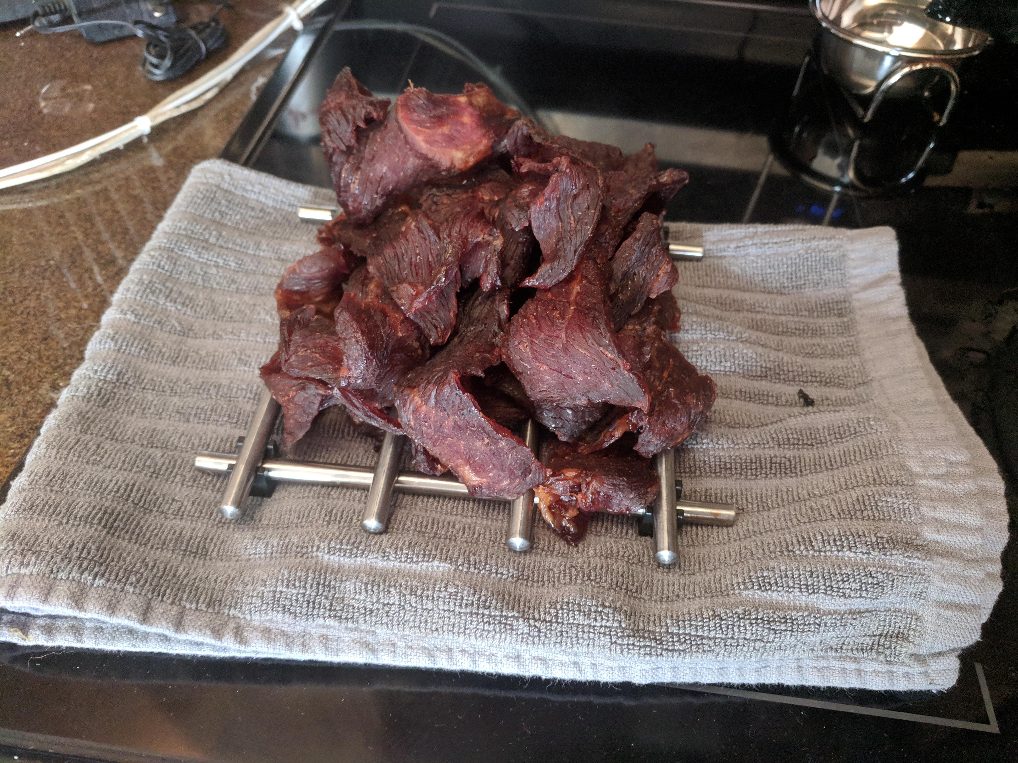 [Homemade] Maple syrup/Sriracha Beef jerky r/food