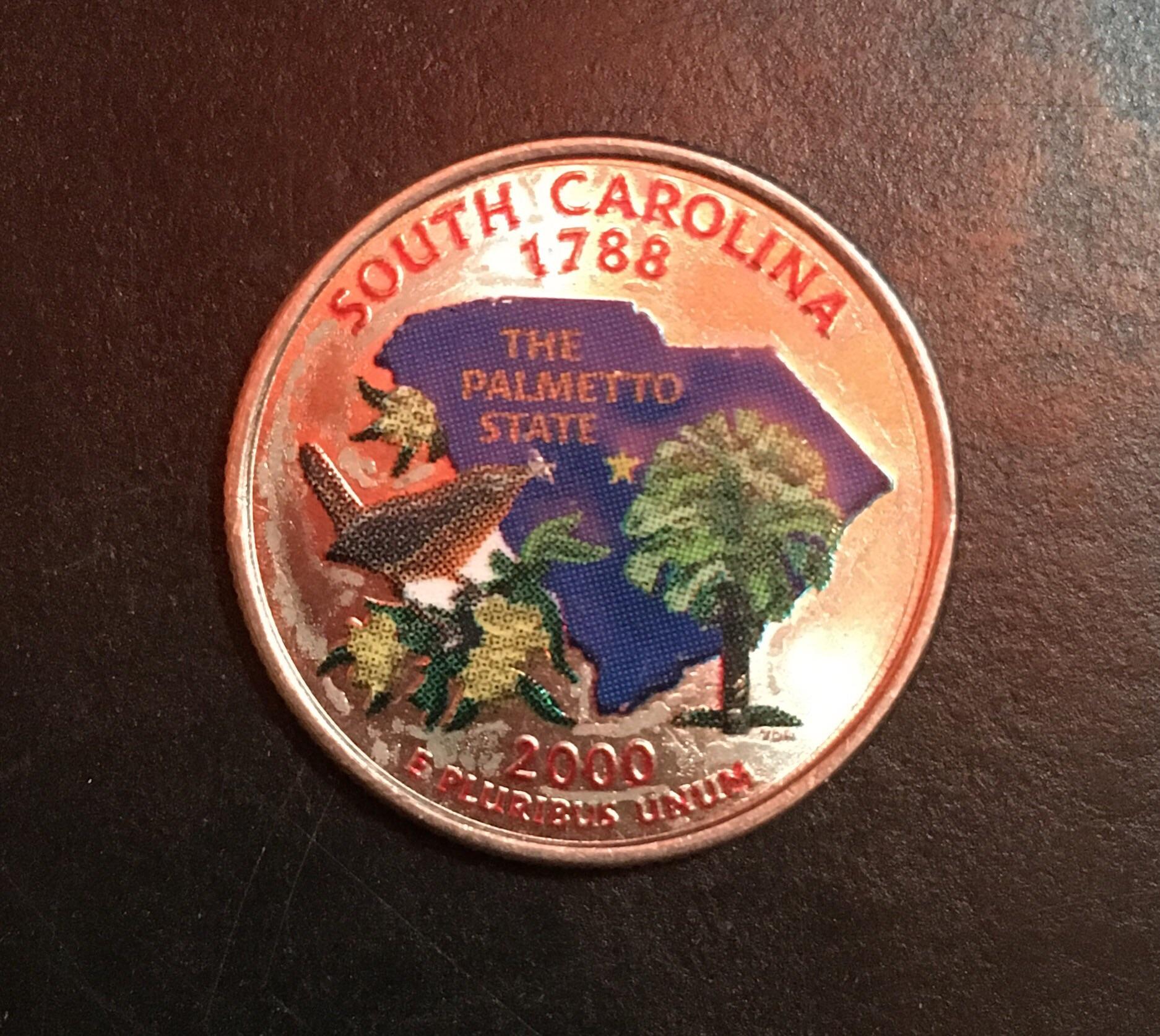 This color South Carolina quarter r/mildlyinteresting