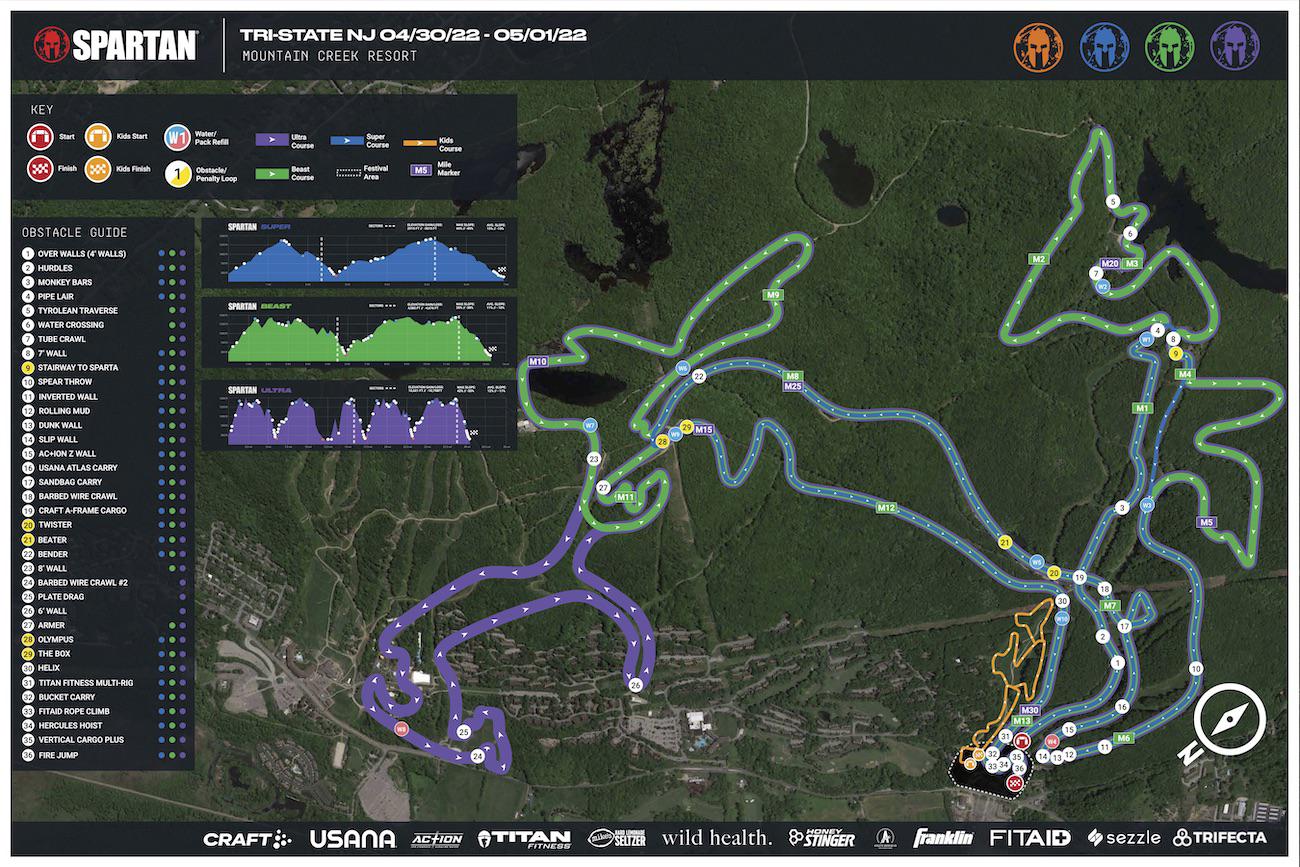 Spartan TriState Ultra/Beast/Super Map r/spartanrace