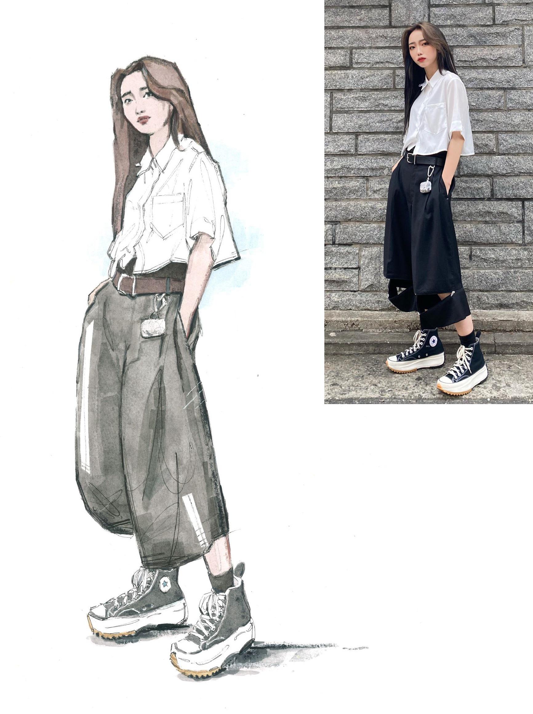 [ART] street smart Korean fashion illustration. r/streetwear