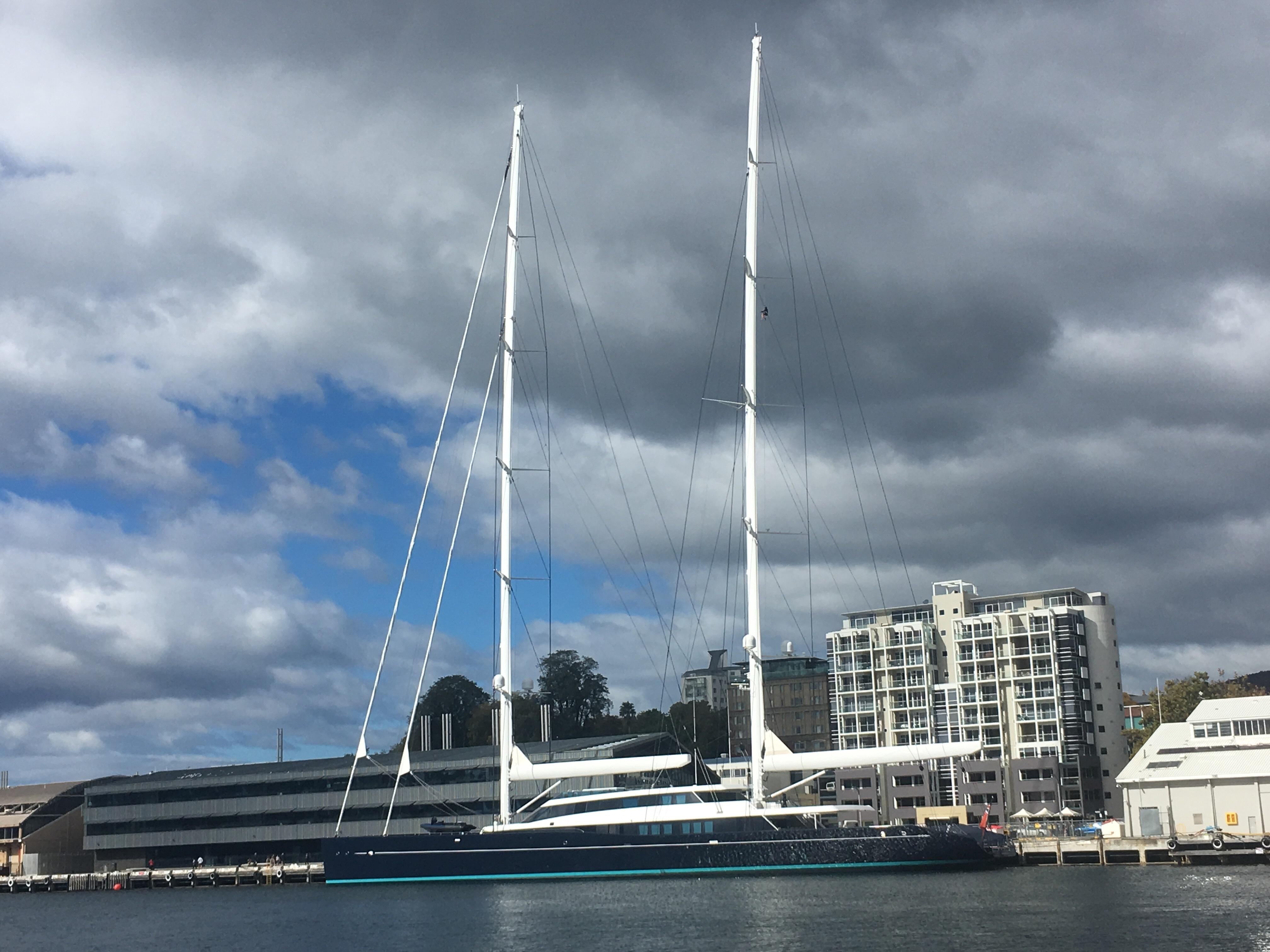 Mega yacht in Hobart Tasmania r/sailing