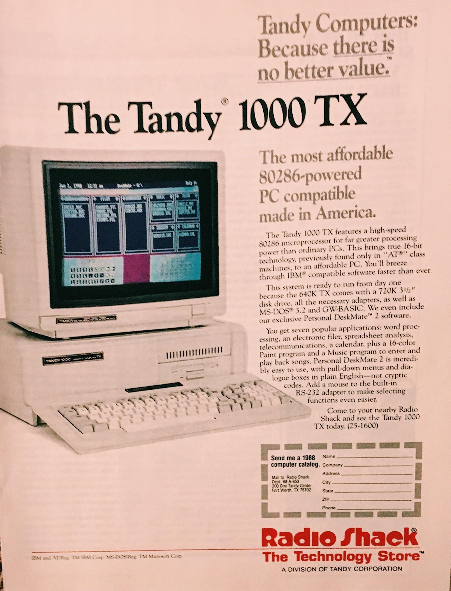 Tandy Computer r/vintageads