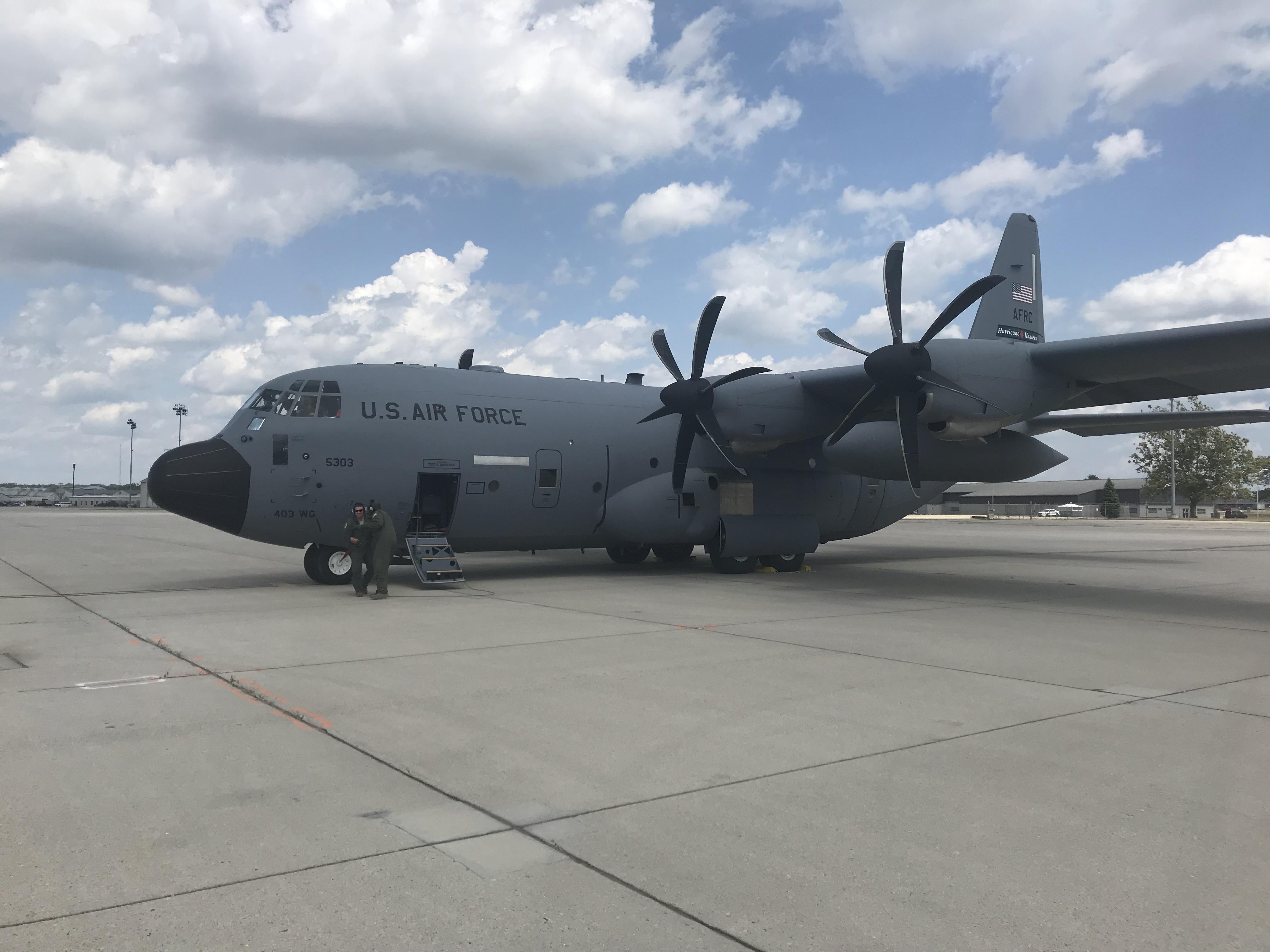 Hurricane Hunter C130J on a Nice Day aviation