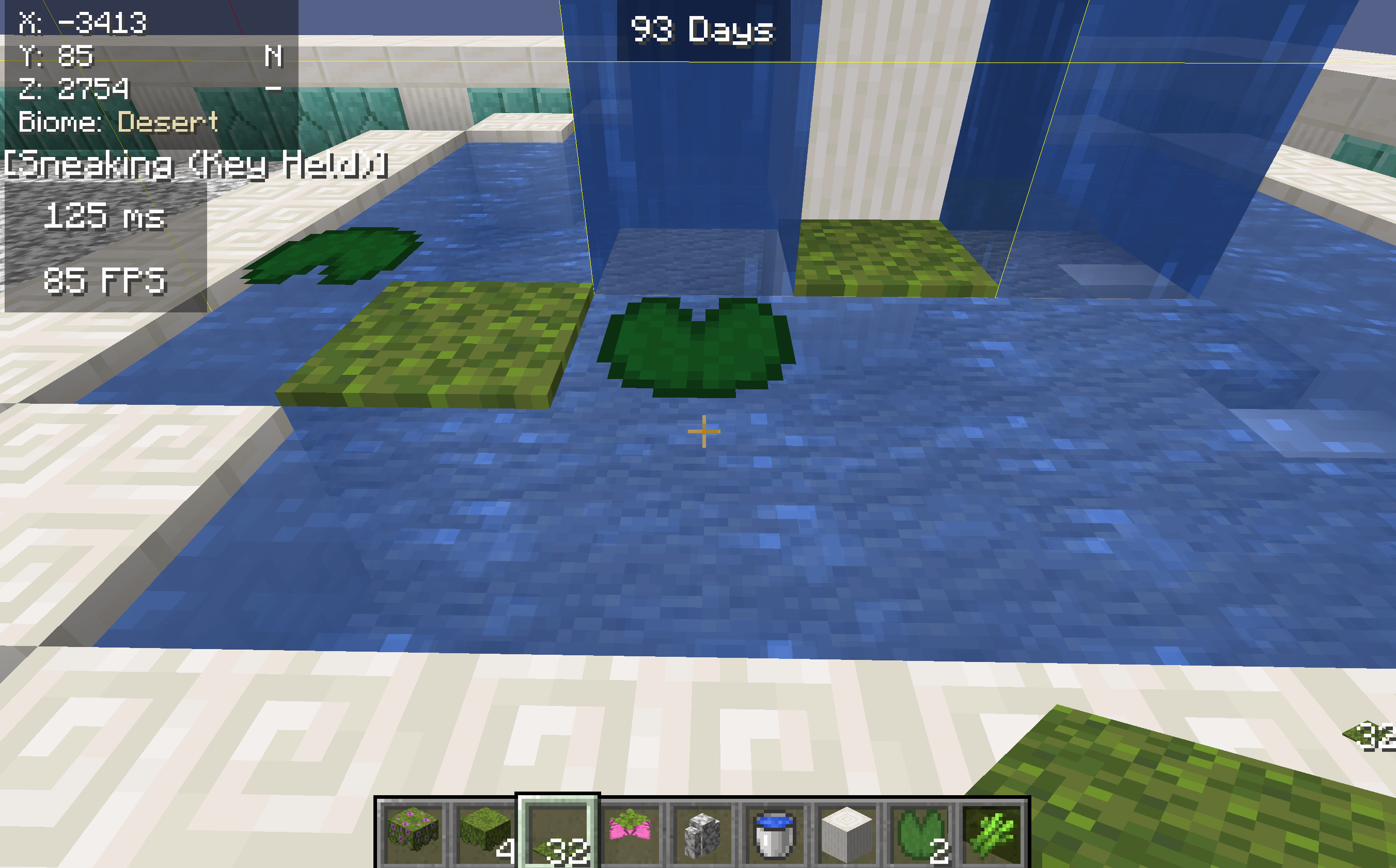 I Found that if you place moss carpet very quickly you can make an