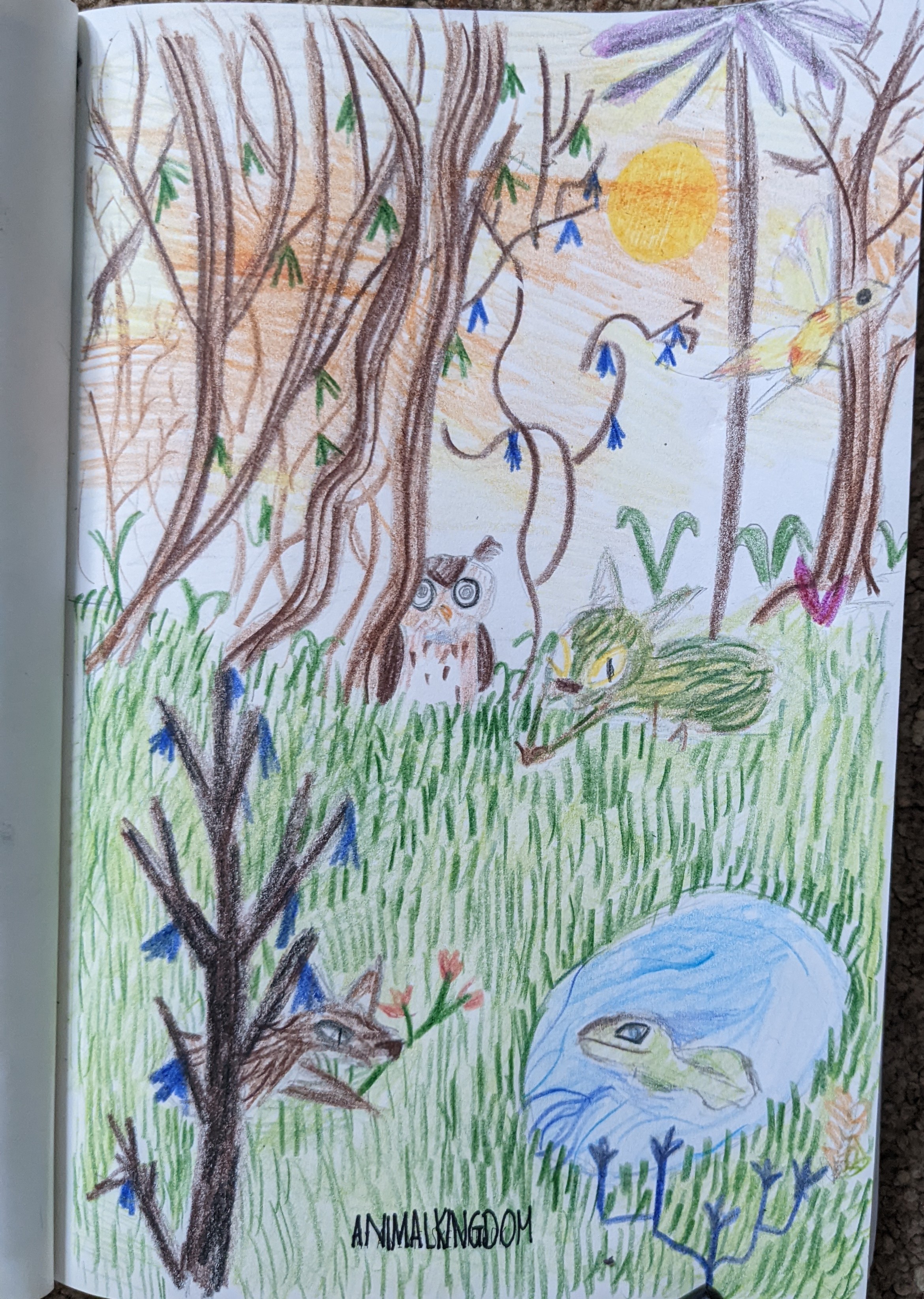 I did a drawing of the animal kingdom album cover r/cavetown