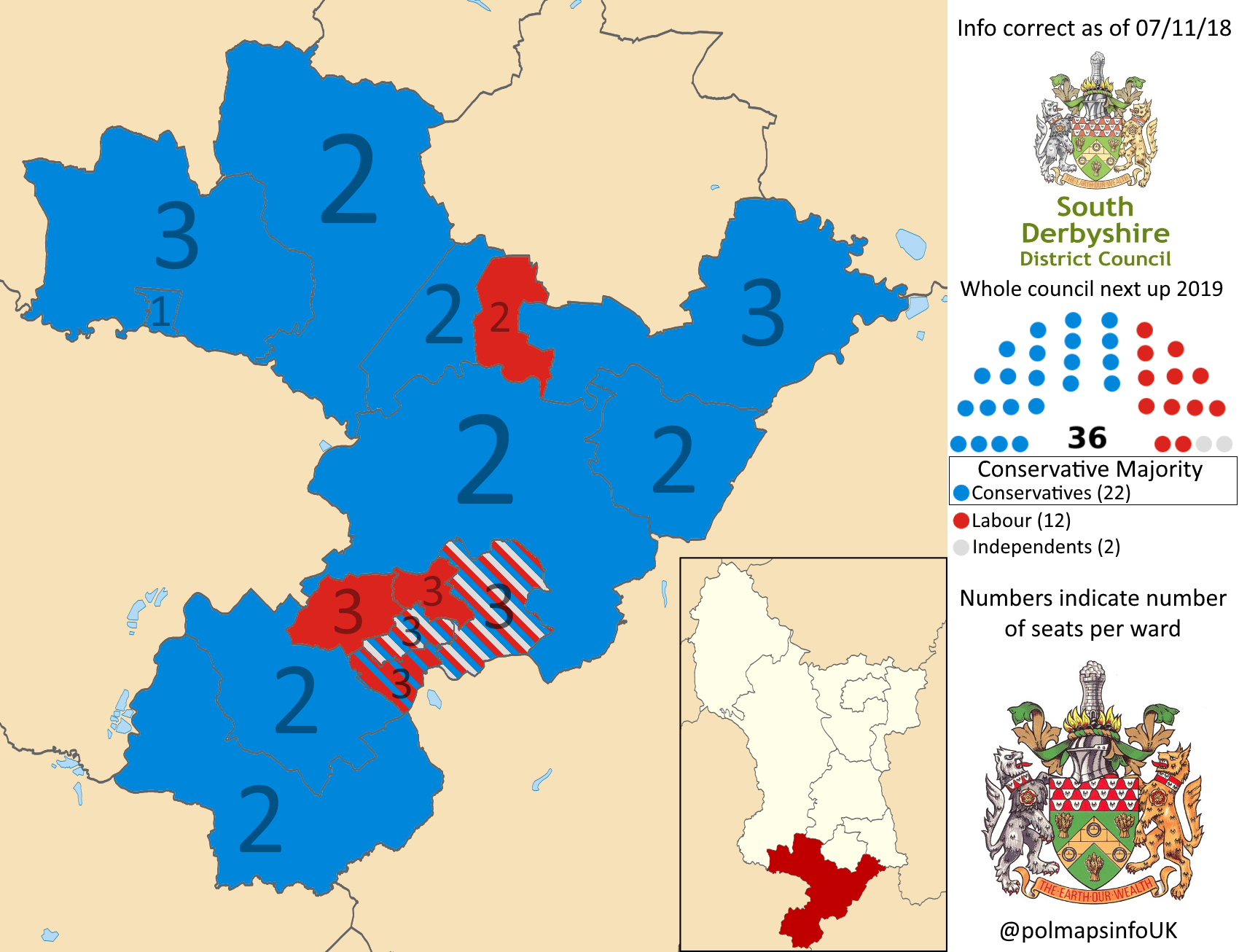 South Derbyshire District Council, East Midlands. 07/11/2018 r