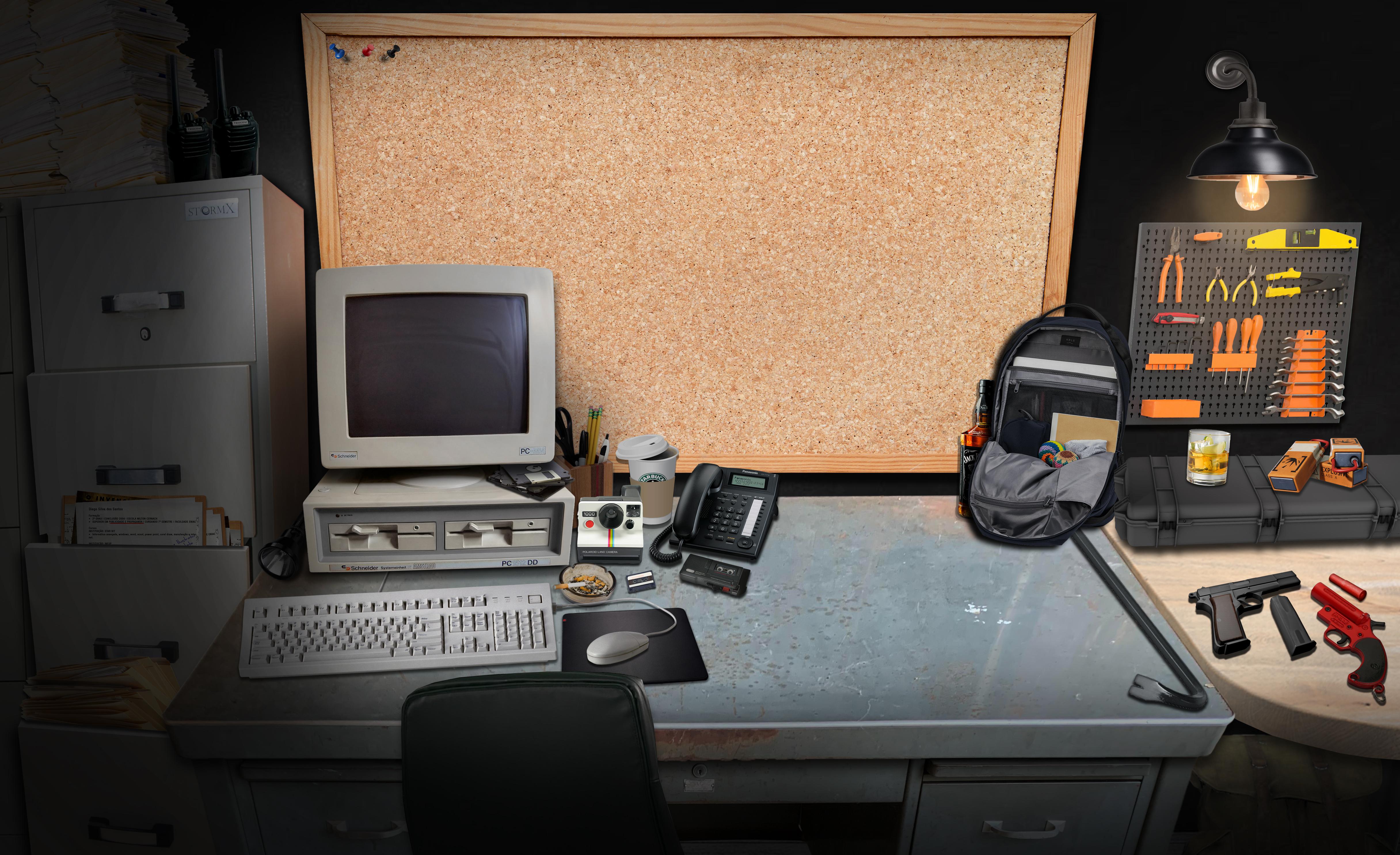 Office desk for investigations and clue analysis [PT/EN] r/tabletopcreations