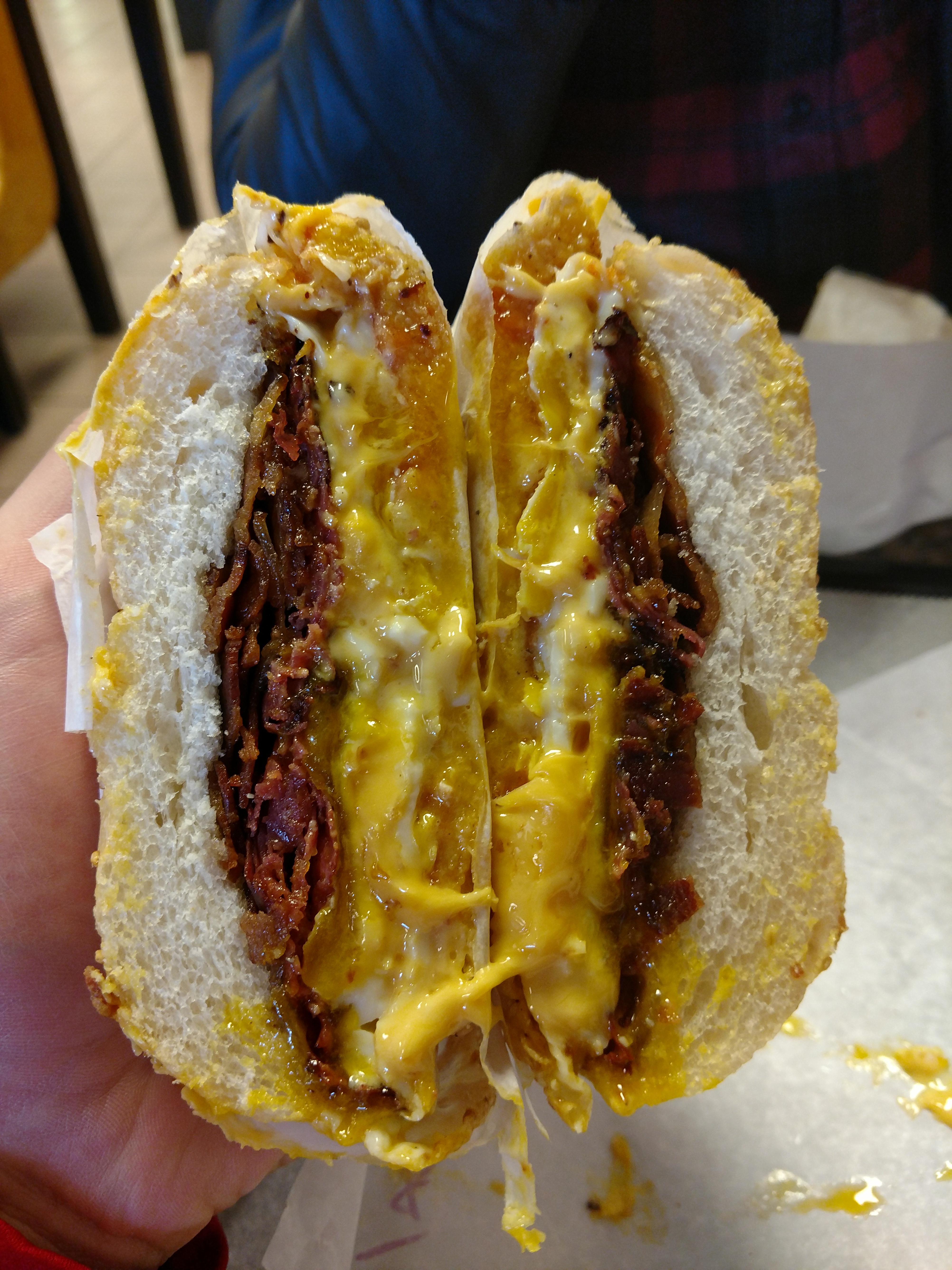 Salami, bacon egg and cheese on a roll [4008x5344] r/FoodPorn