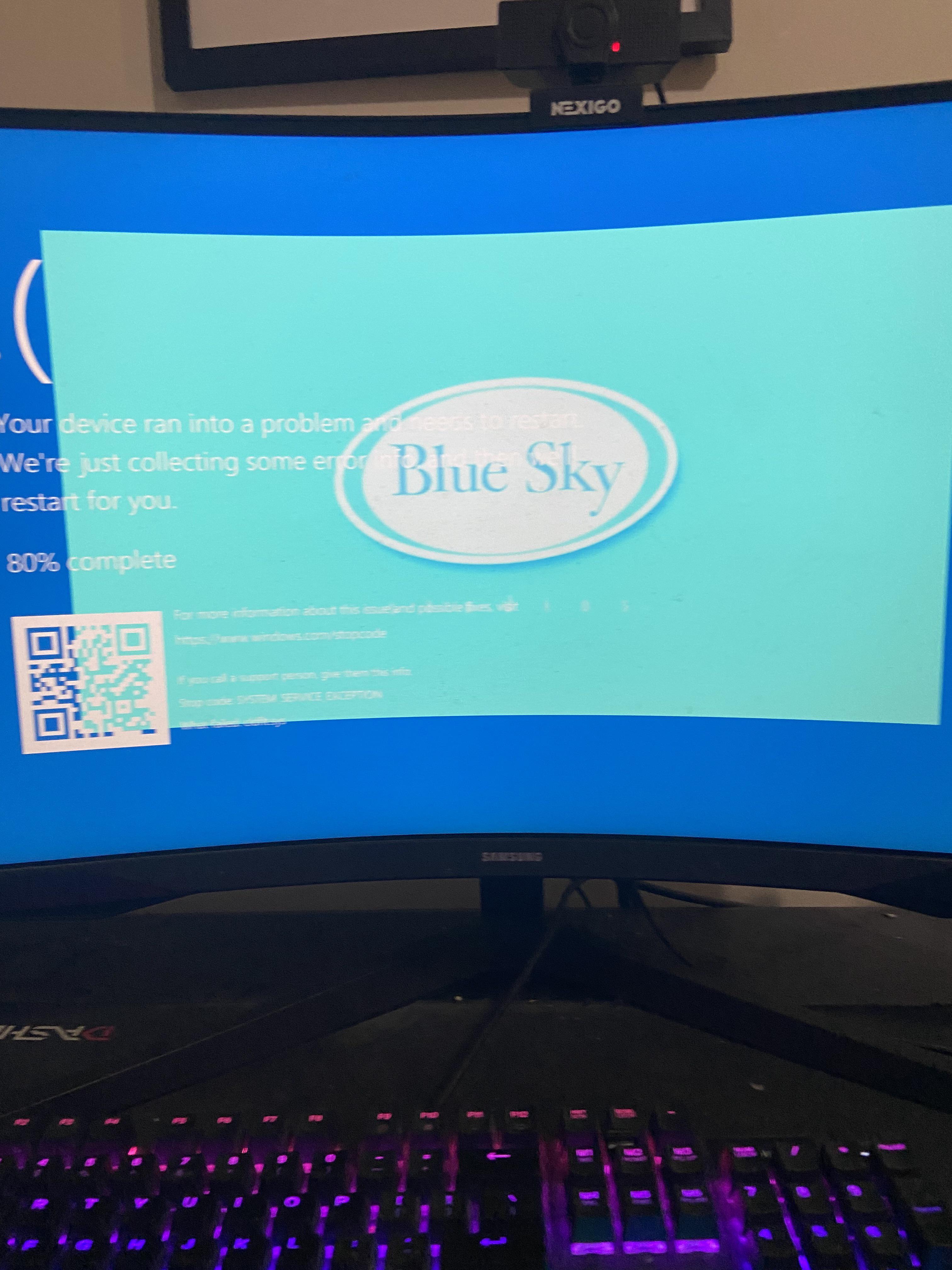 What does the blue sky mean