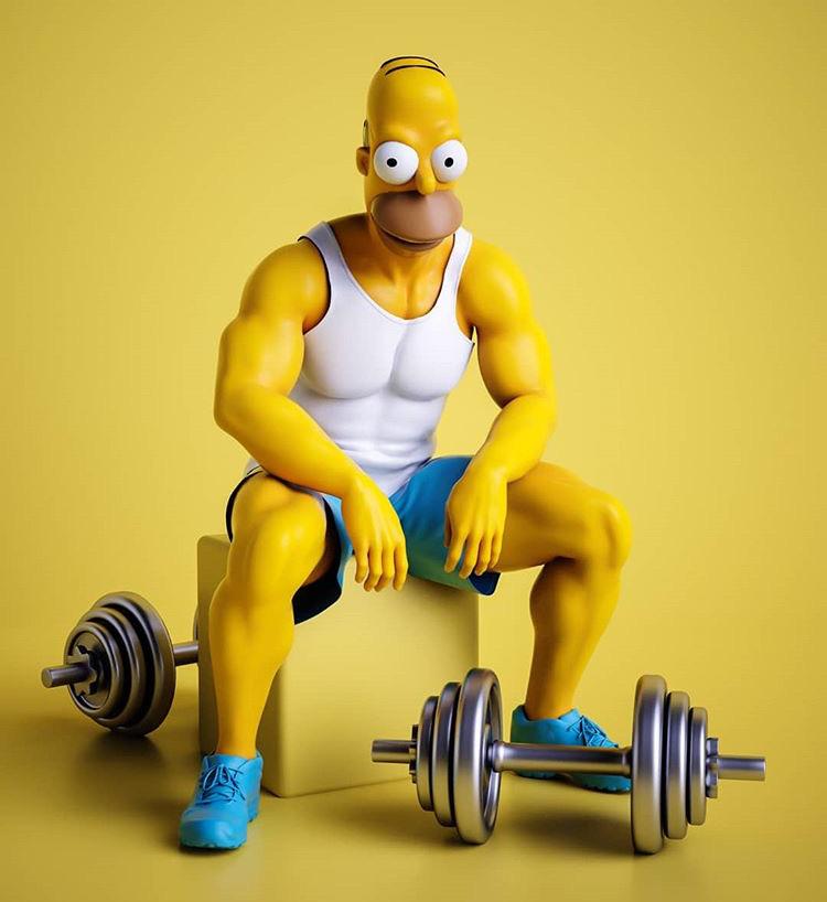 Home gym Homer r/pics
