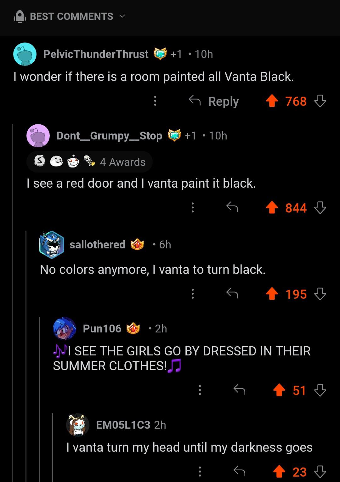 Reddit sings Paint It, Black ・ popular.pics ・ Viewer for Reddit