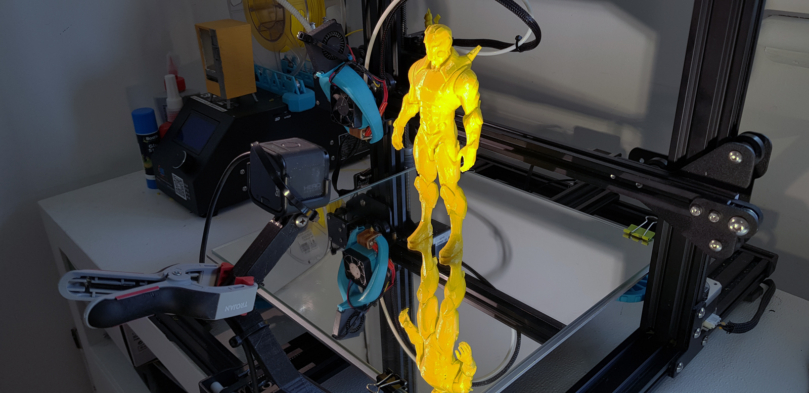 Starting sand & paint now on my Fortnite Carbide character. r/3Dprinting