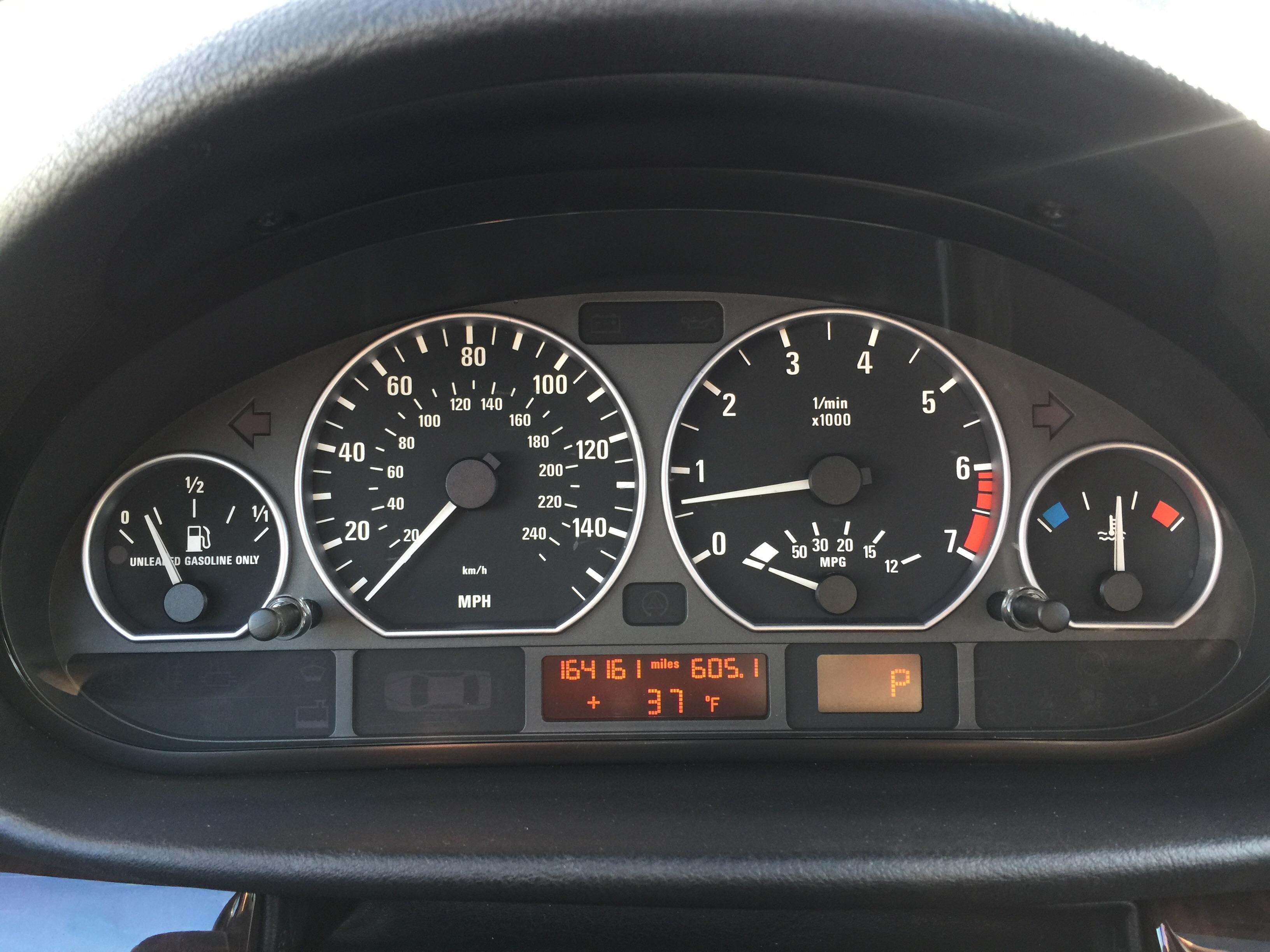 Such a satisfying sight to an E46 driver instrument cluster with no