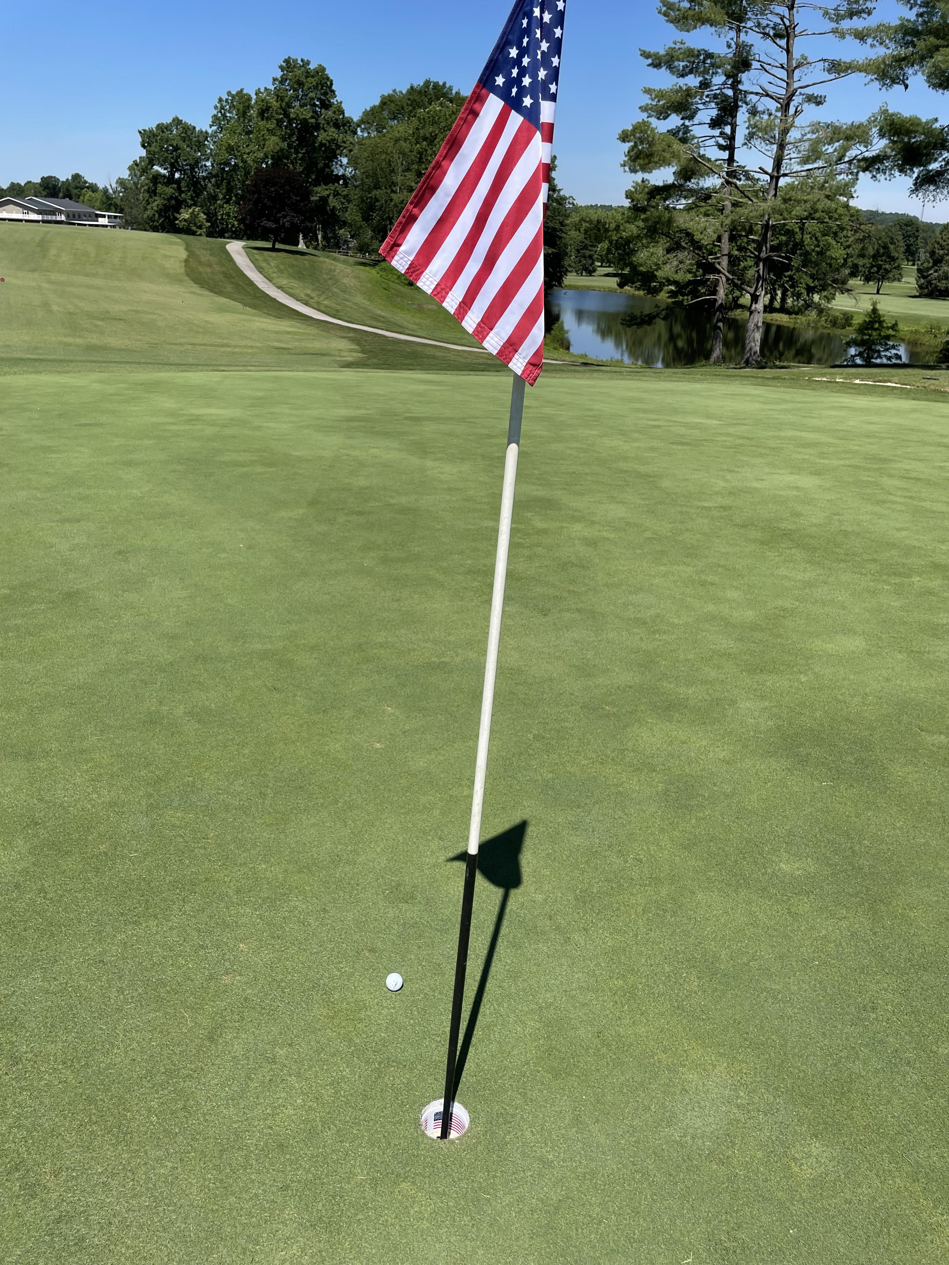 Even the cups are patriotic today. Happy 4th of July everyone! r/golf