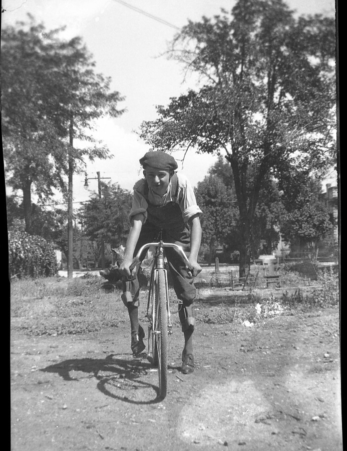 My great great Uncle Jack on his bike sometime in the 20's I believe