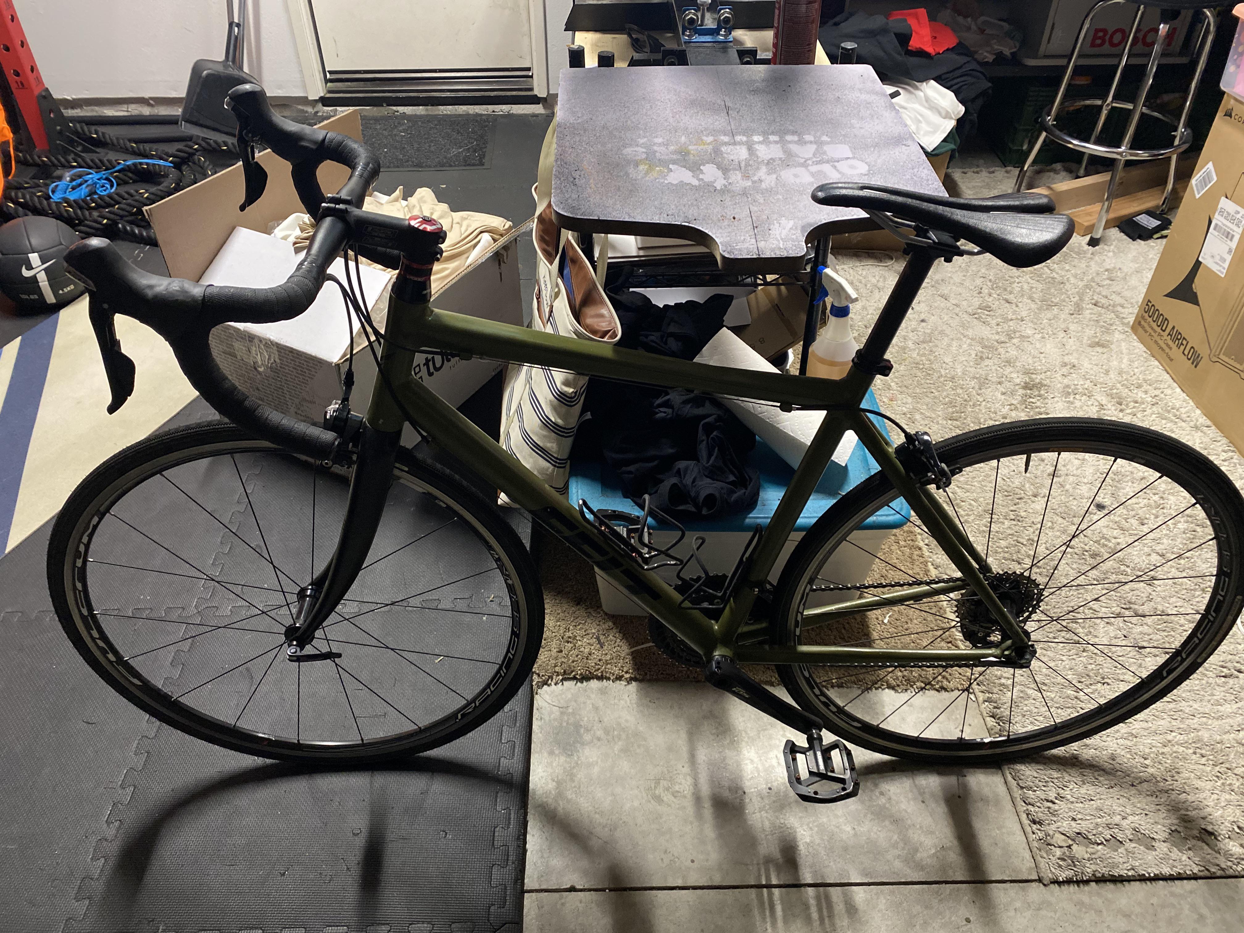 I purchased my first road bike. Three rides in abs I am hooked. 2012