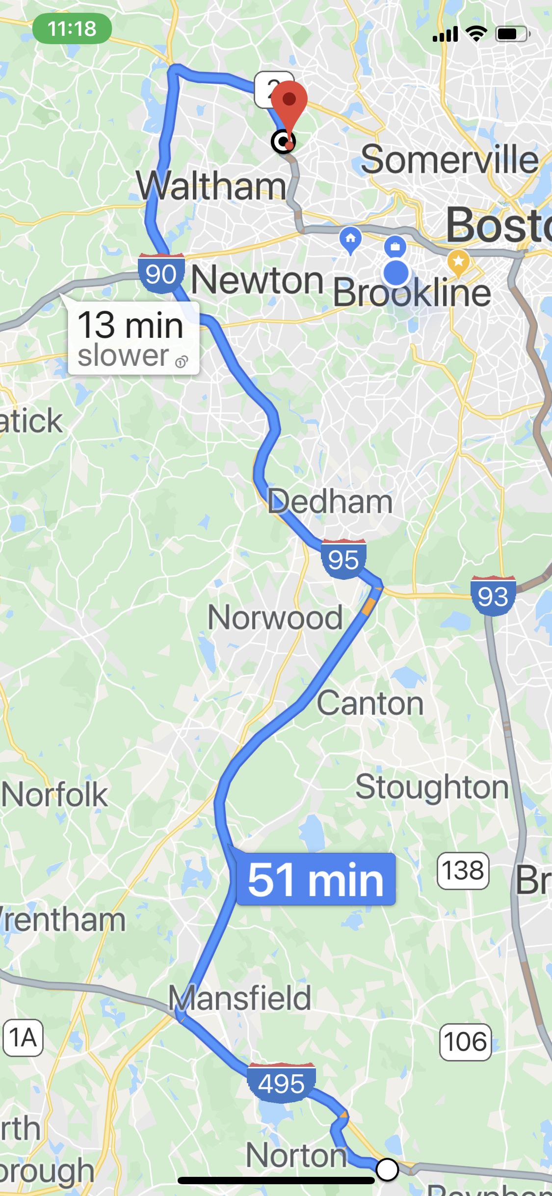 I will be driving tomorrow from 10 Commerce Way, Norton to McLean