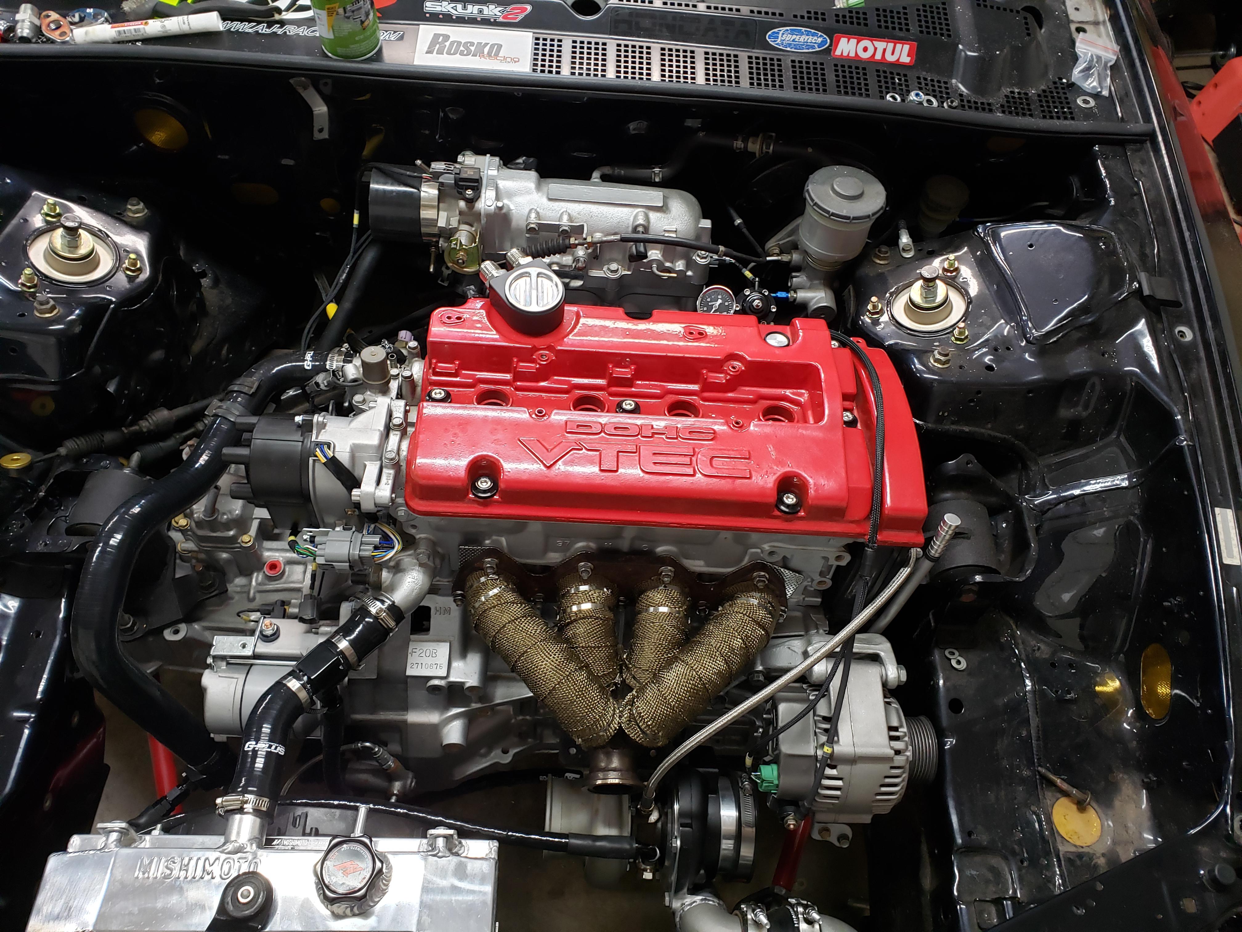 Almost ready to crank. [F20B Turbo Prelude build] : r/projectcar