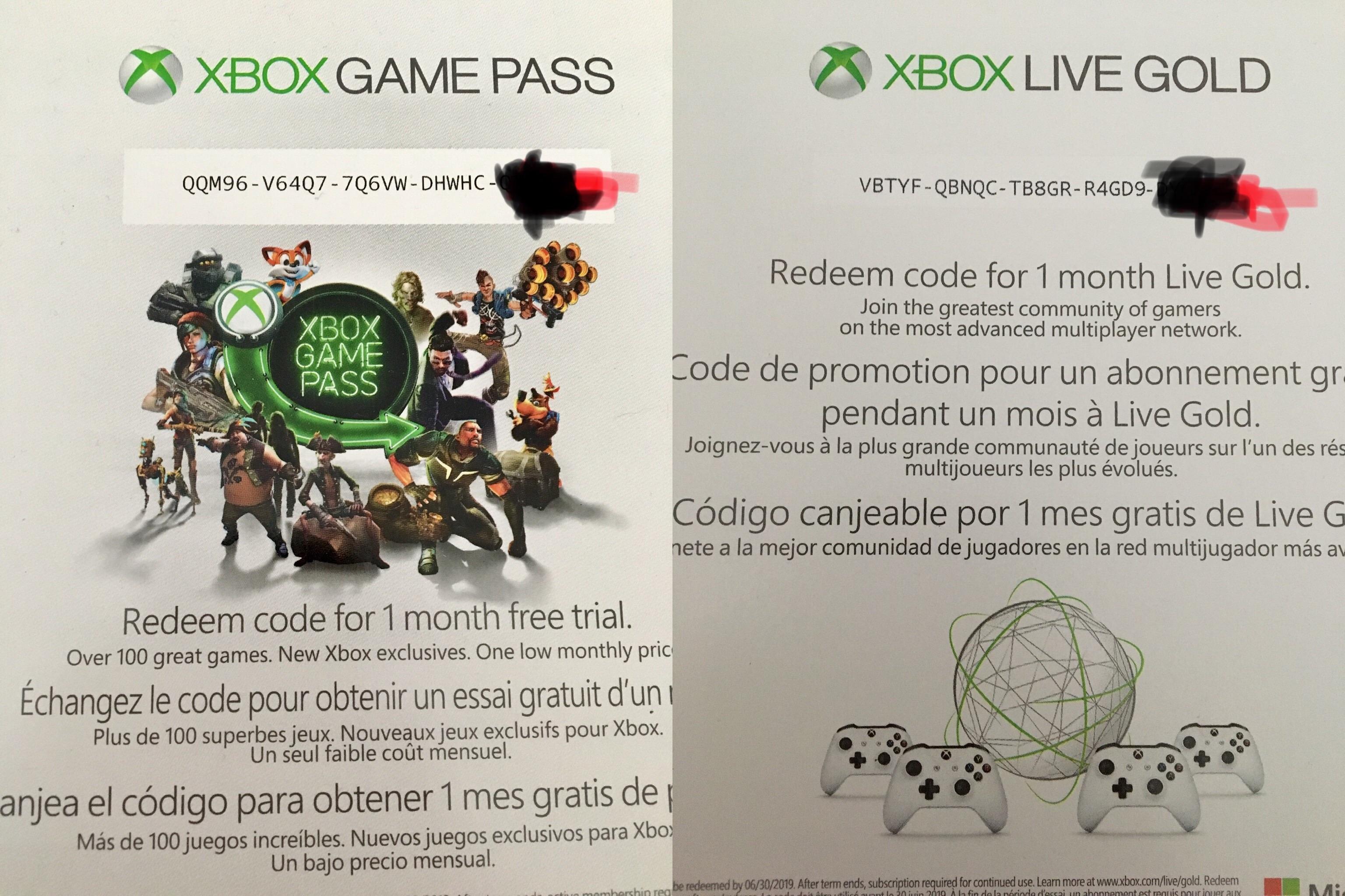 [Giveaway] Free Live Gold + Game Pass r/xboxone