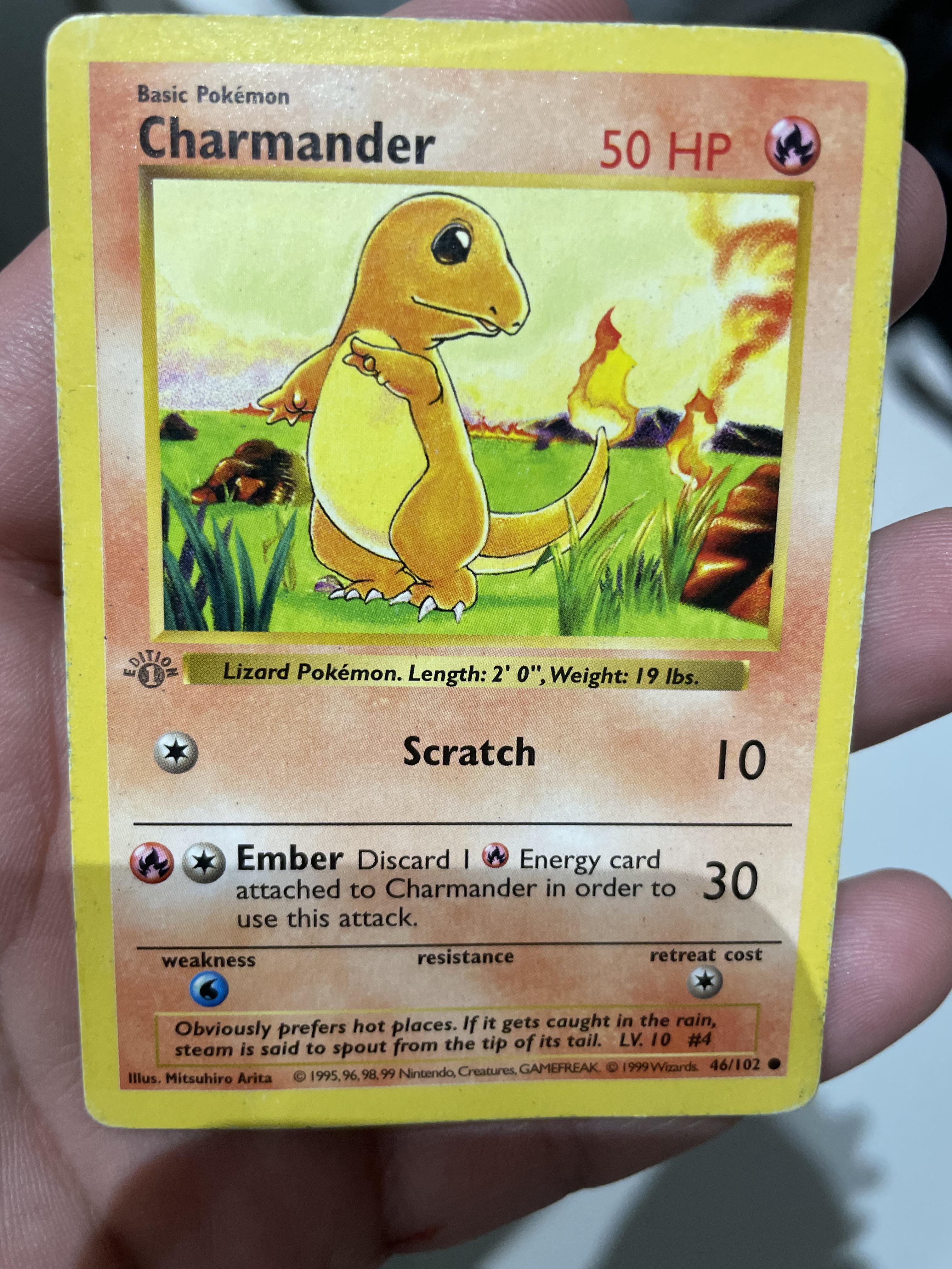 Grey 1 Edition Stamp Shadowless Charmander. What would this go for? r